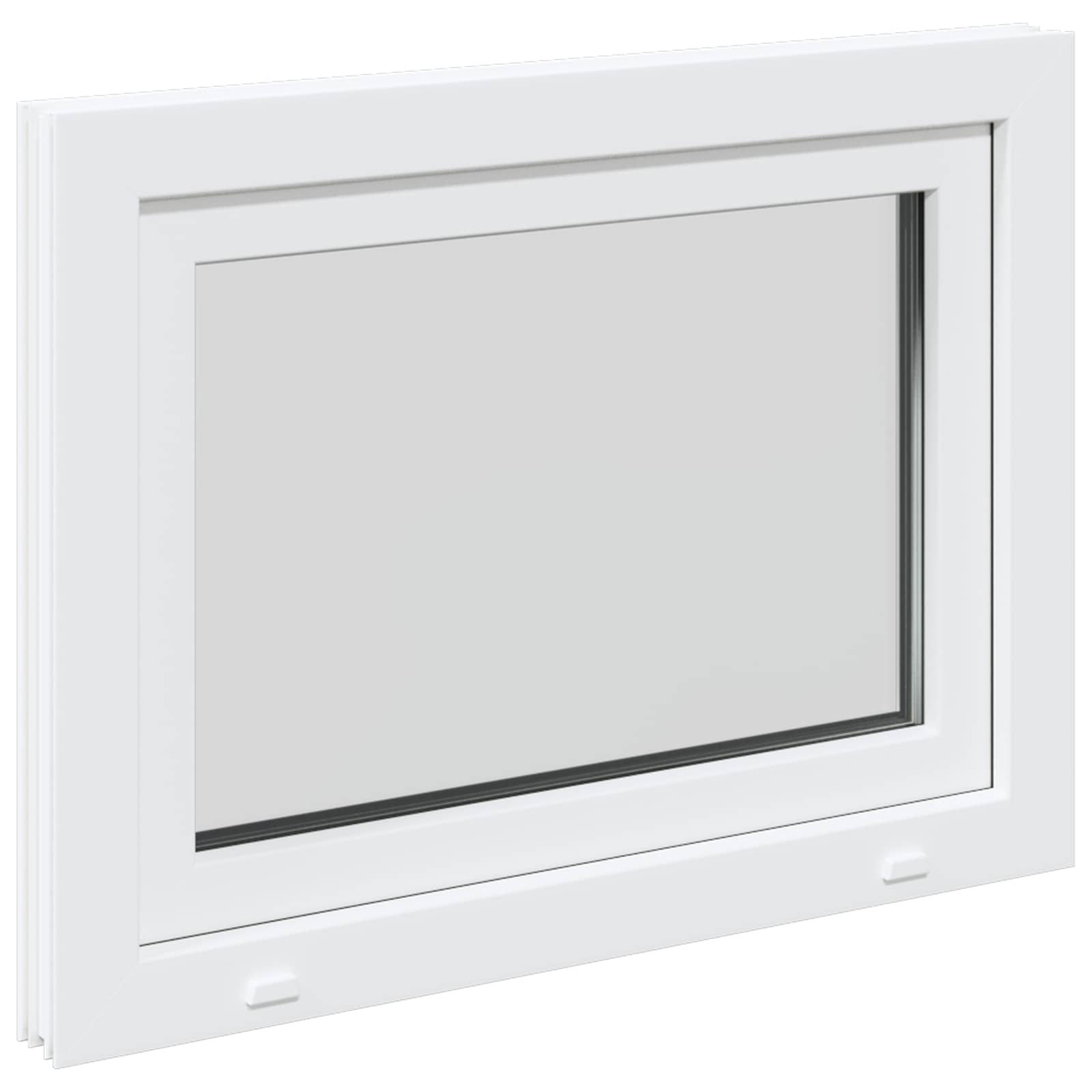Prozor za podrum RISOR 80 x 60 cm PVC i staklo Bijela