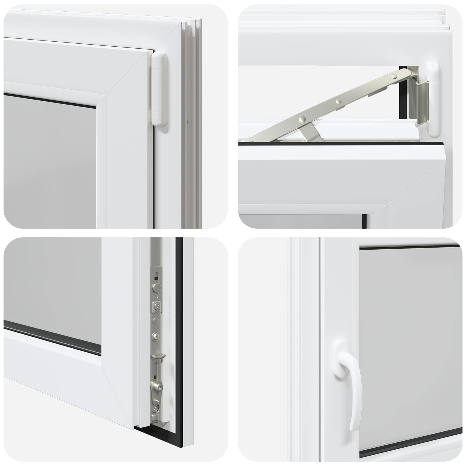 Prozor za podrum RISOR 90 x 60 cm PVC i staklo Bijela