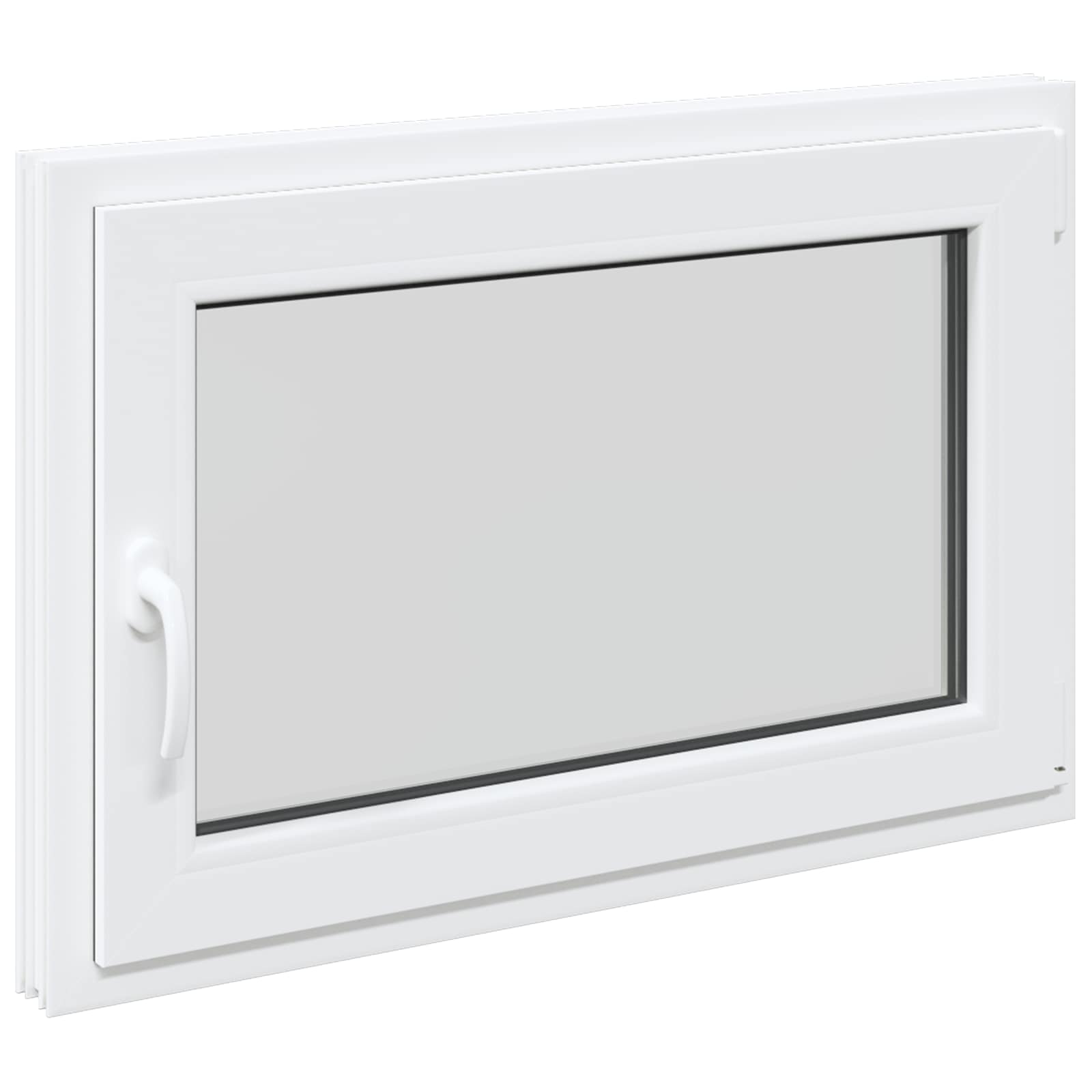Prozor za podrum RISOR 90 x 70 cm PVC i staklo Bijela
