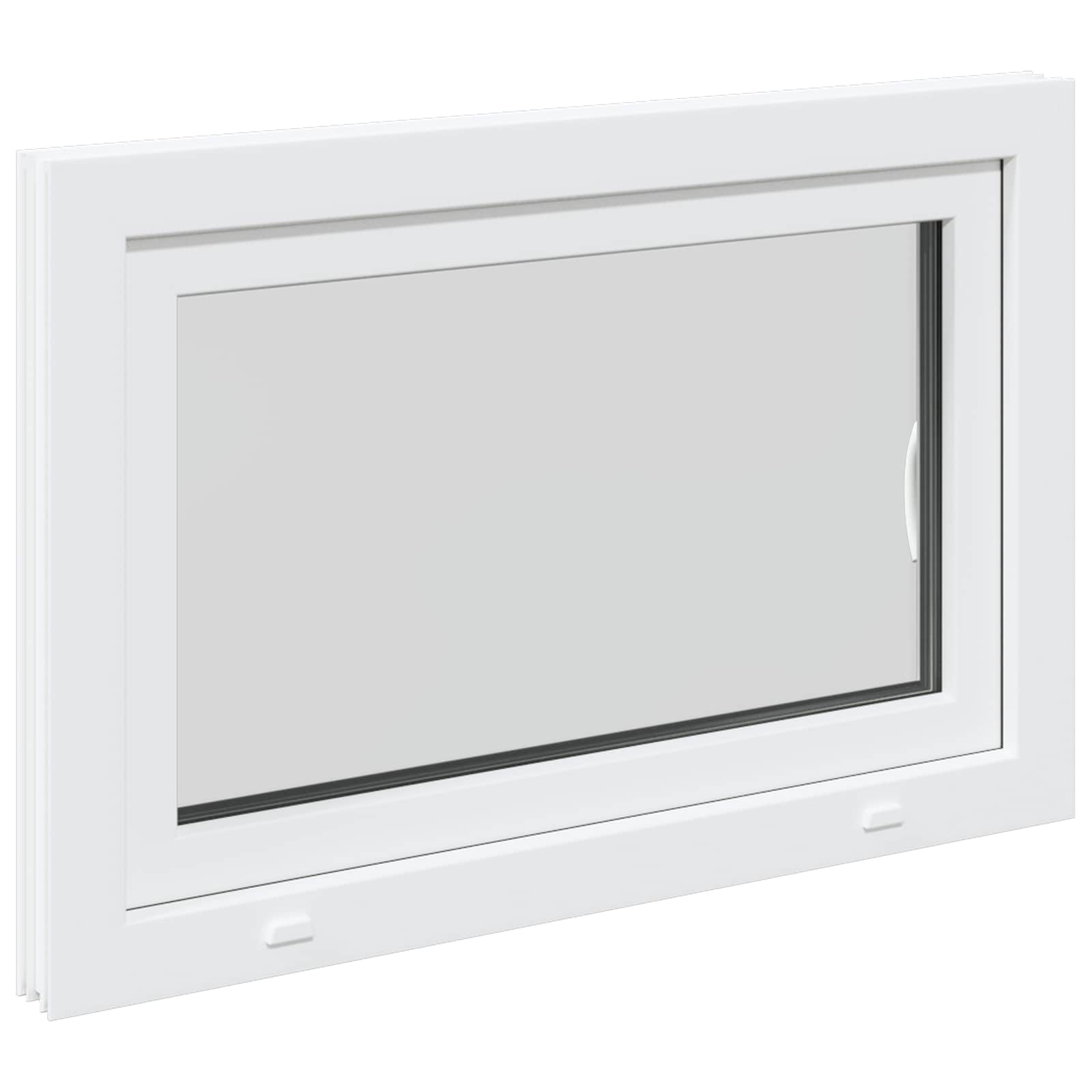 Prozor za podrum RISOR 90 x 70 cm PVC i staklo Bijela