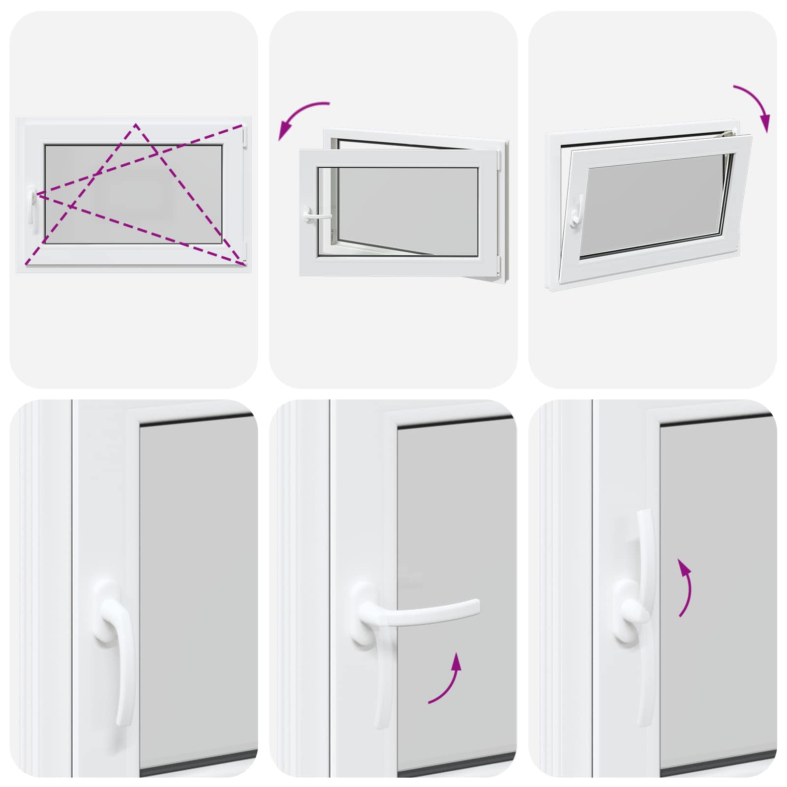 Prozor za podrum RISOR 90 x 70 cm PVC i staklo Bijela