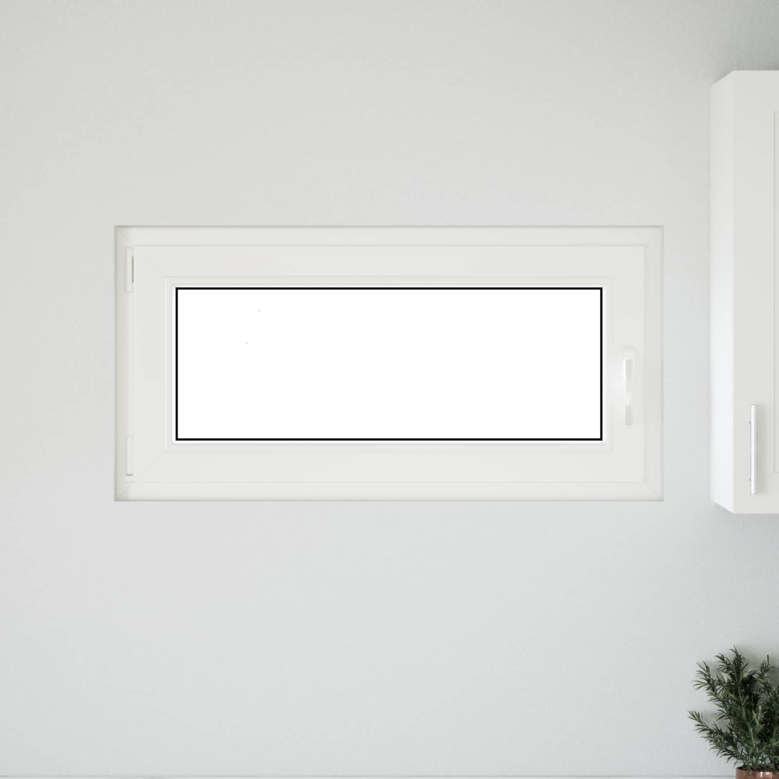 Prozor za podrum RISOR 100 x 50 cm PVC i staklo Bijela
