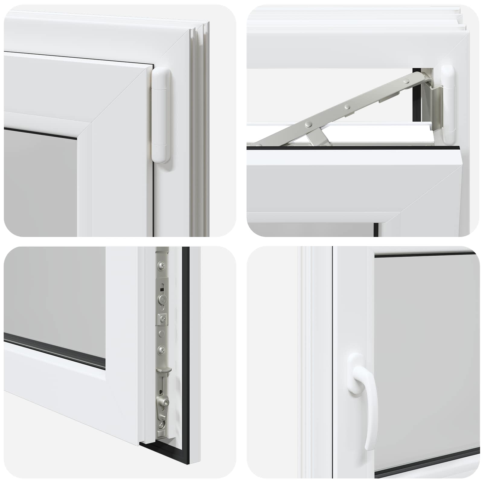 Prozor za podrum RISOR 100 x 60 cm PVC i staklo Bijela