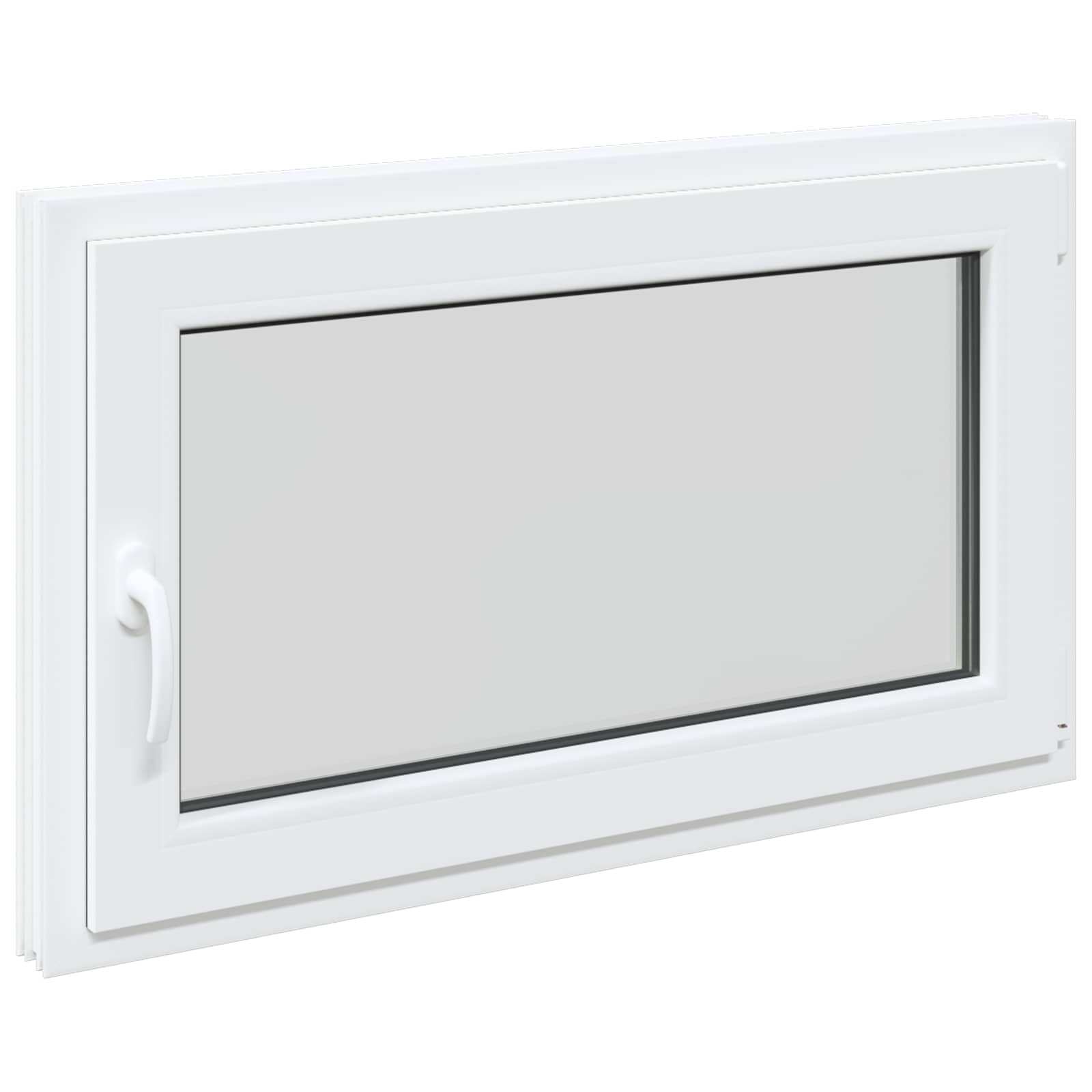 Prozor za podrum RISOR 100 x 60 cm PVC i staklo Bijela
