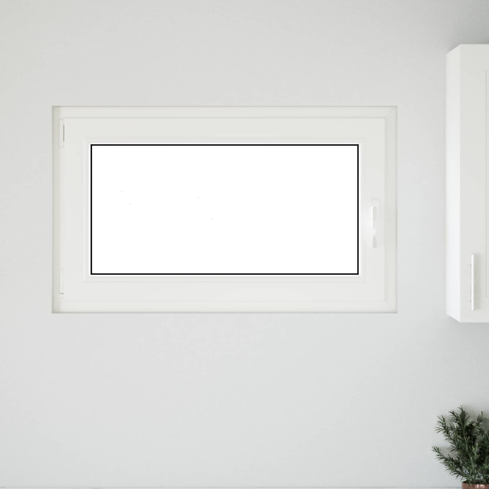 Prozor za podrum RISOR 100 x 60 cm PVC i staklo Bijela