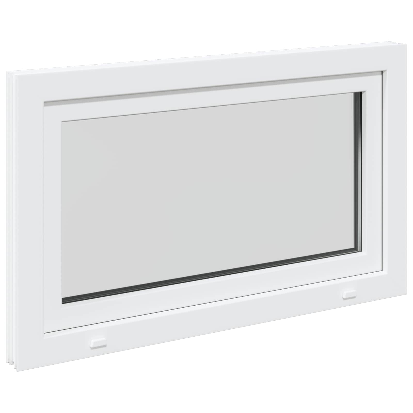Prozor za podrum RISOR 100 x 70 cm PVC i staklo Bijela