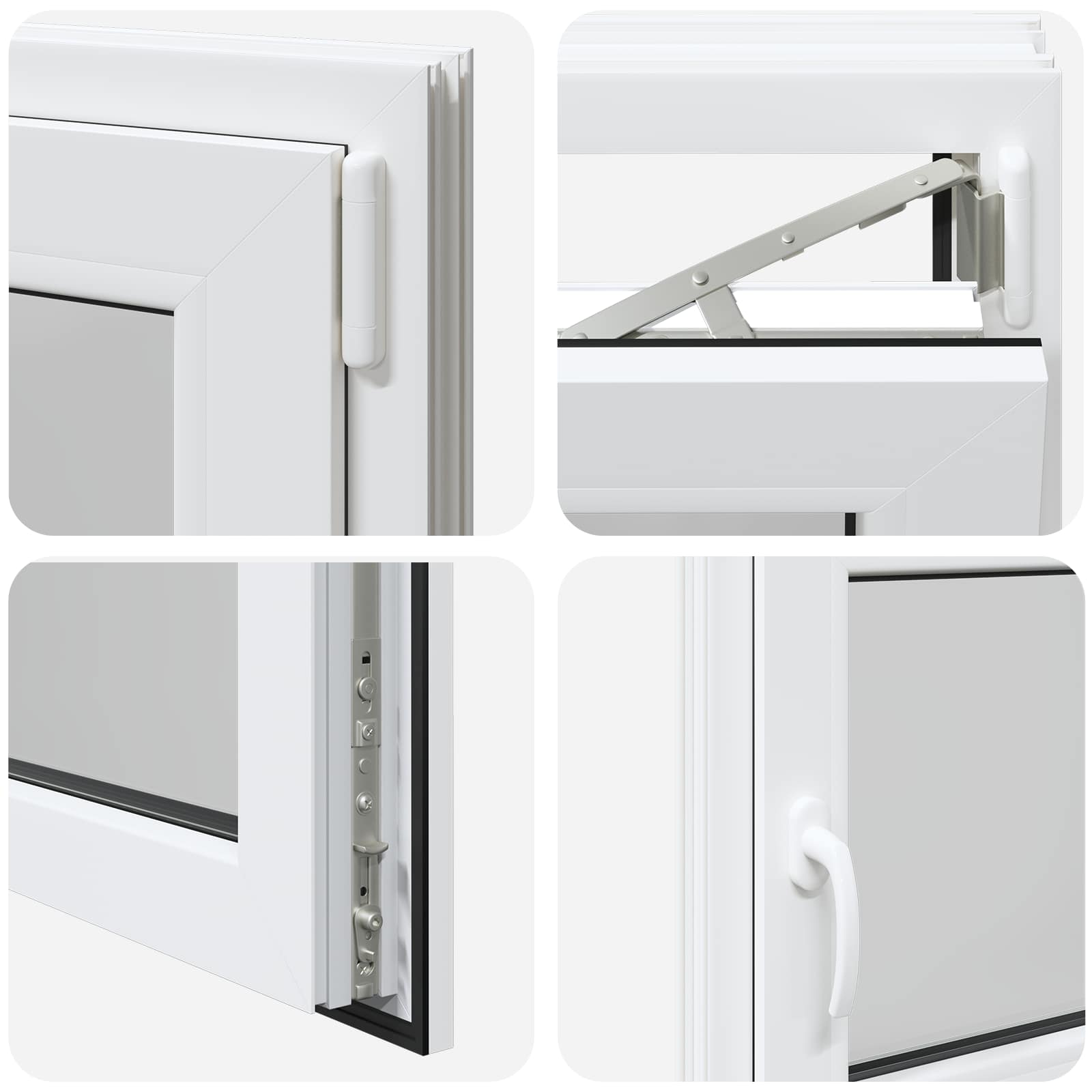 Prozor za podrum RISOR 110 x 50 cm PVC i staklo Bijela