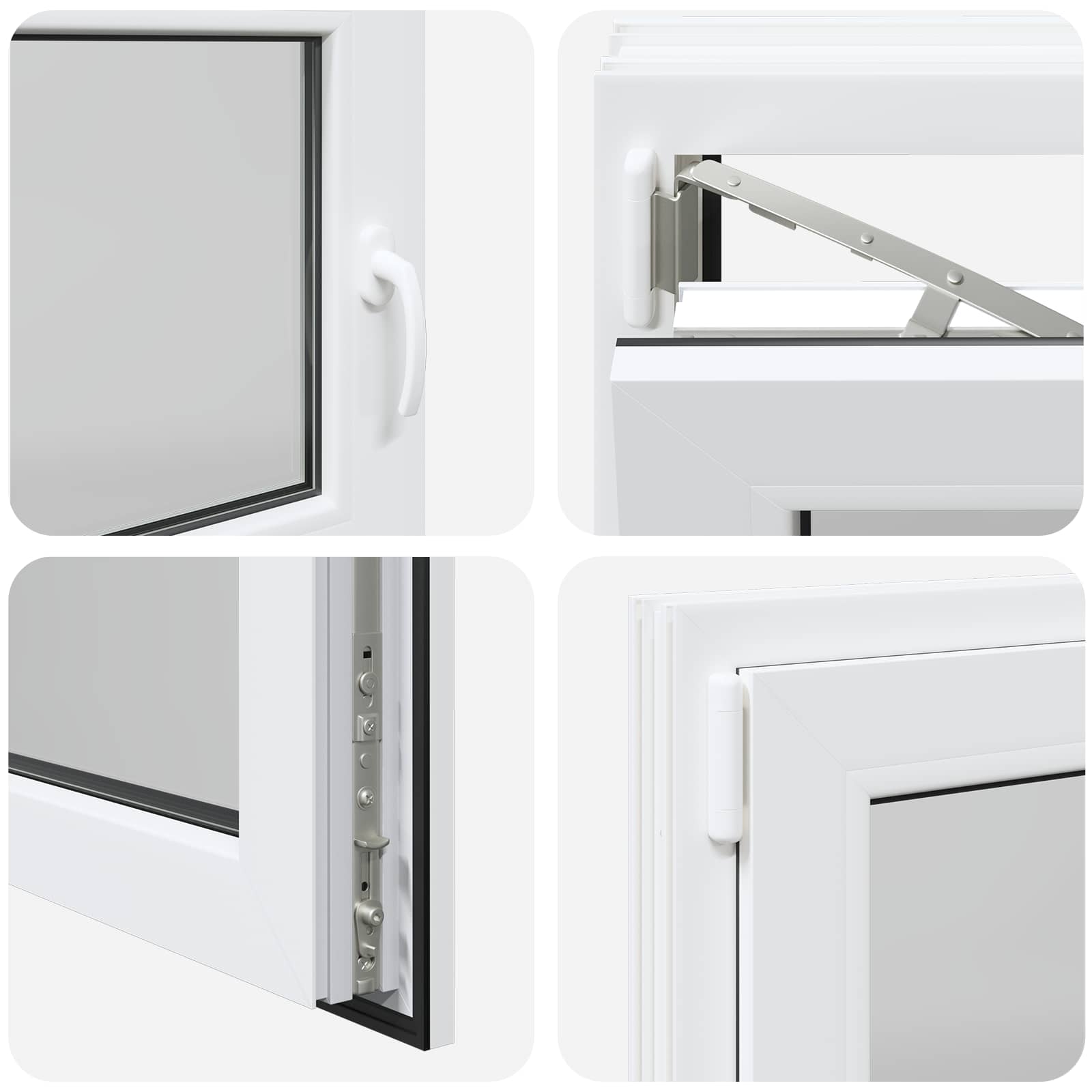 Prozor za podrum RISOR 110 x 50 cm PVC i staklo Bijela