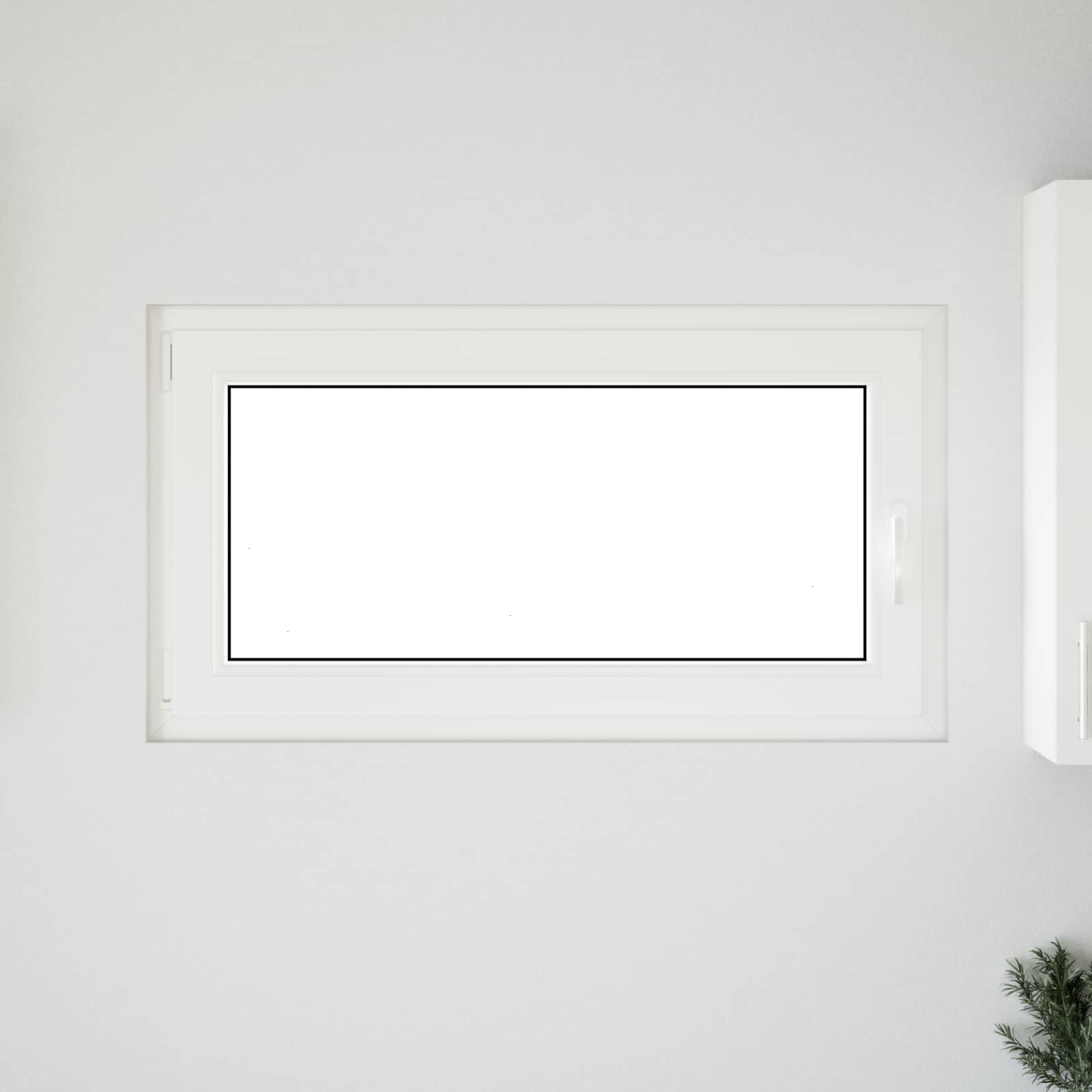 Prozor za podrum RISOR 110 x 50 cm PVC i staklo Bijela
