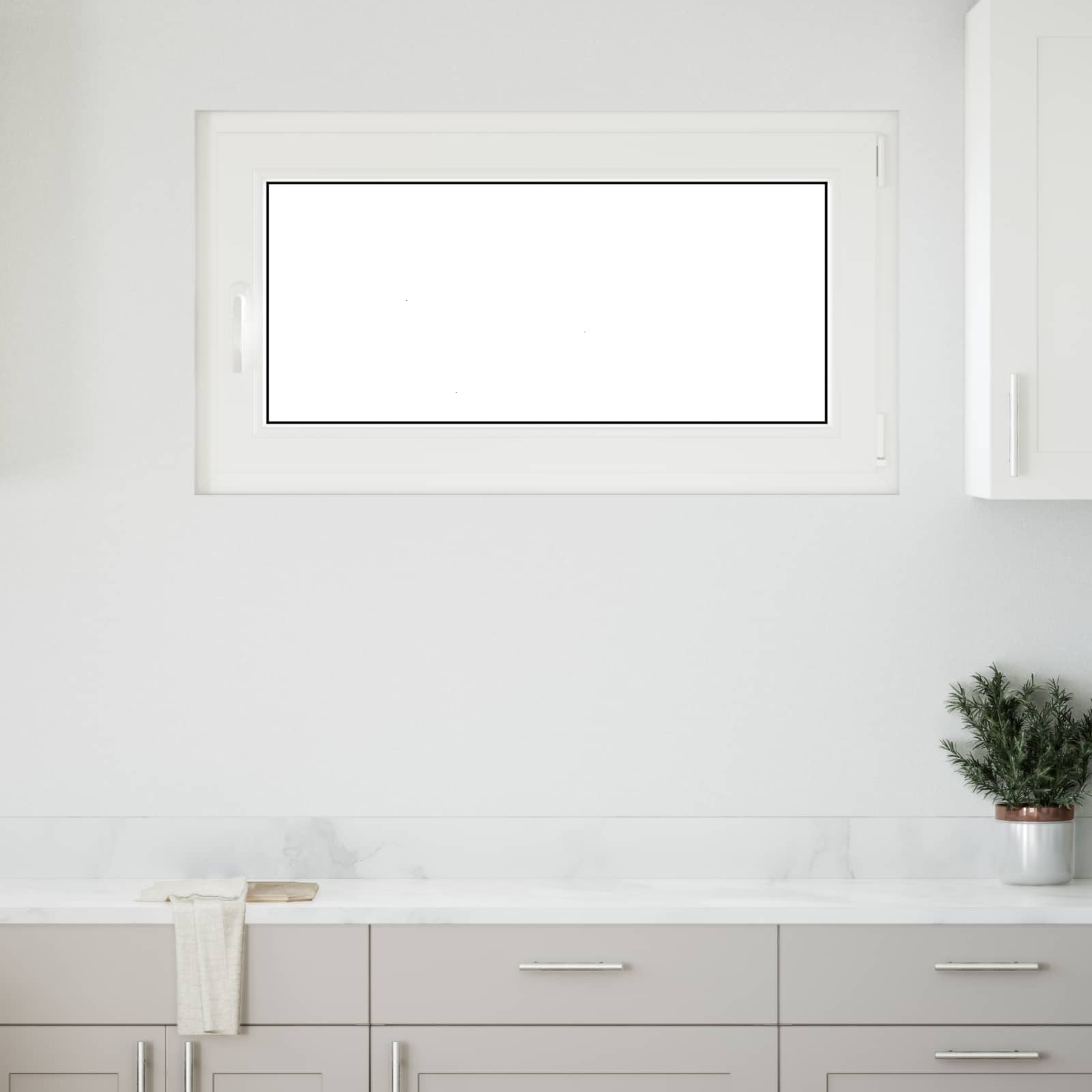 Prozor za podrum RISOR 110 x 60 cm PVC i staklo Bijela