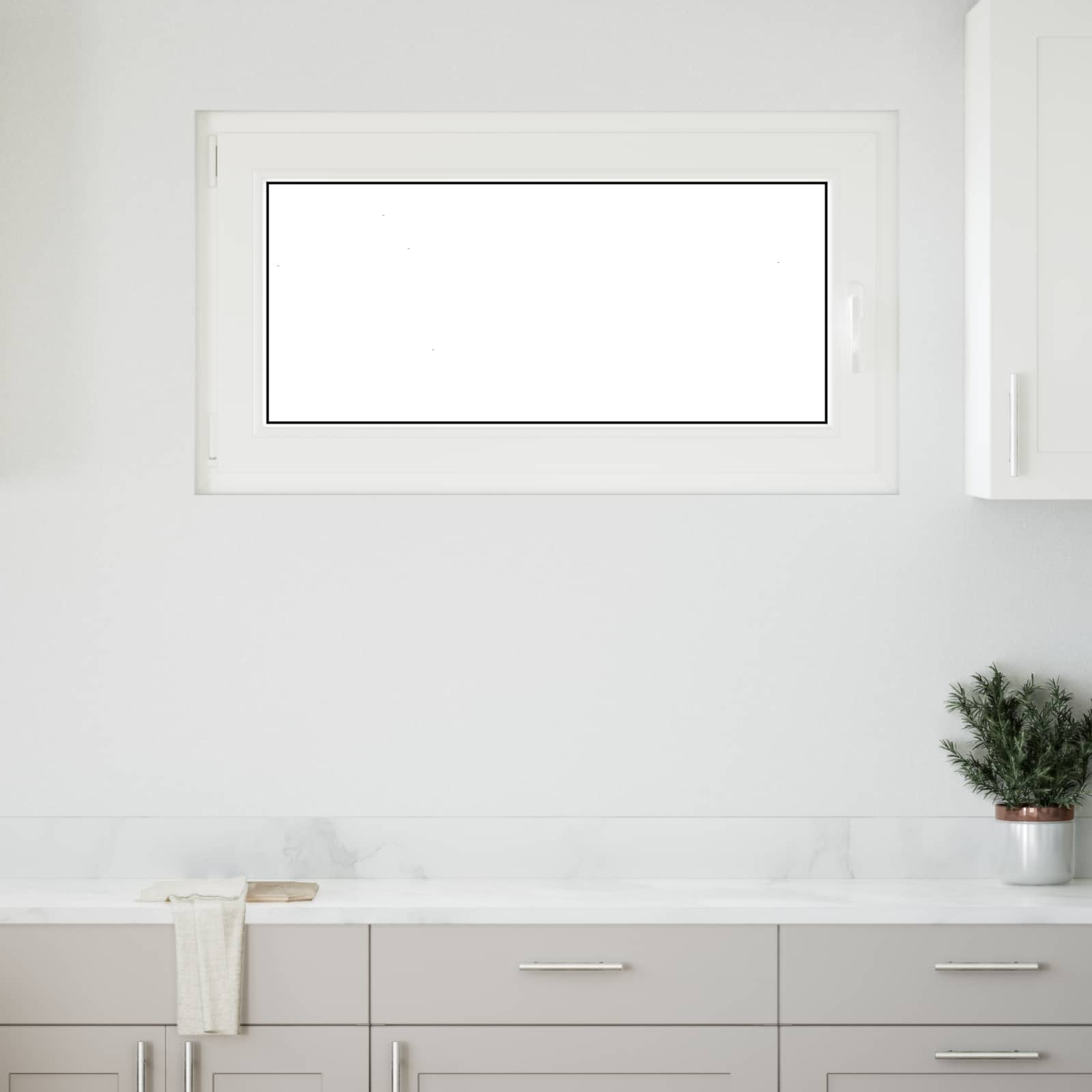 Prozor za podrum RISOR 110 x 60 cm PVC i staklo Bijela