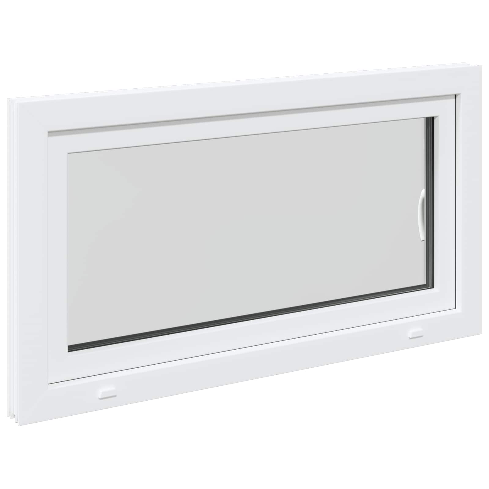Prozor za podrum RISOR 110 x 70 cm PVC i staklo Bijela