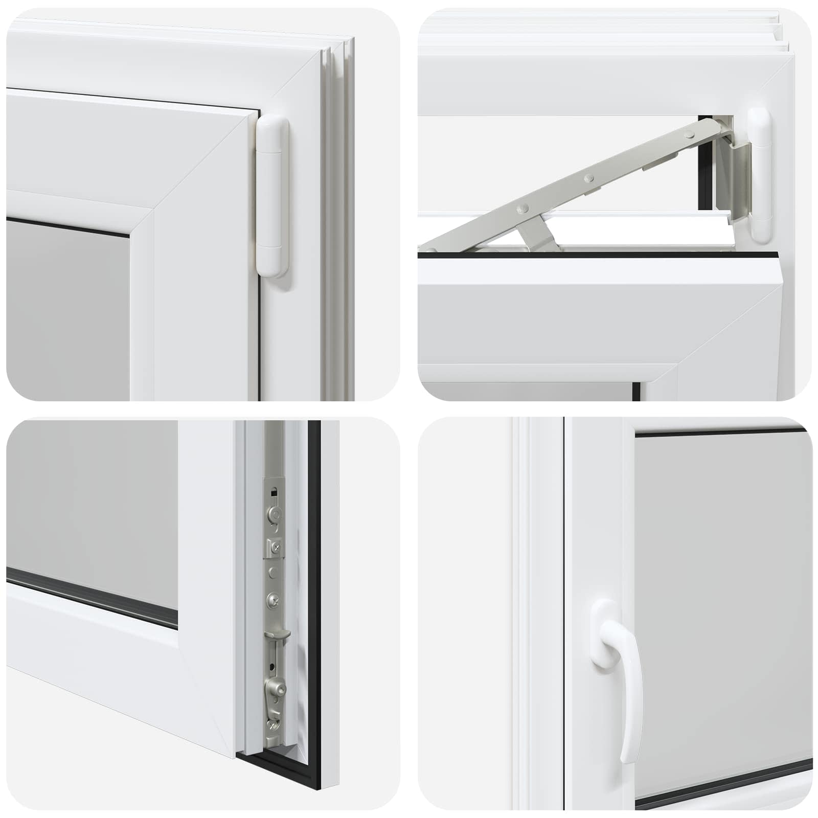 Prozor za podrum RISOR 120 x 60 cm PVC i staklo Bijela