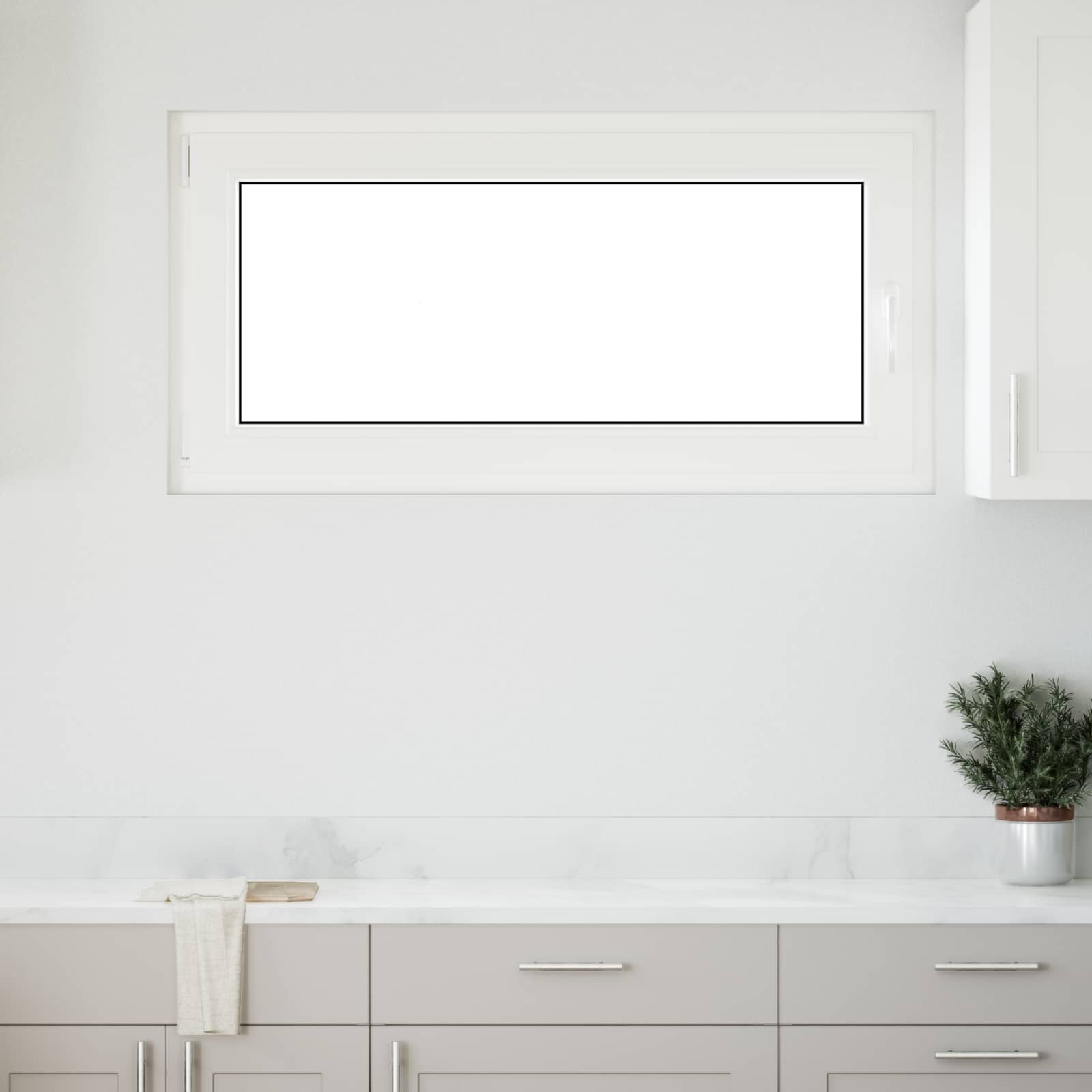 Prozor za podrum RISOR 120 x 60 cm PVC i staklo Bijela