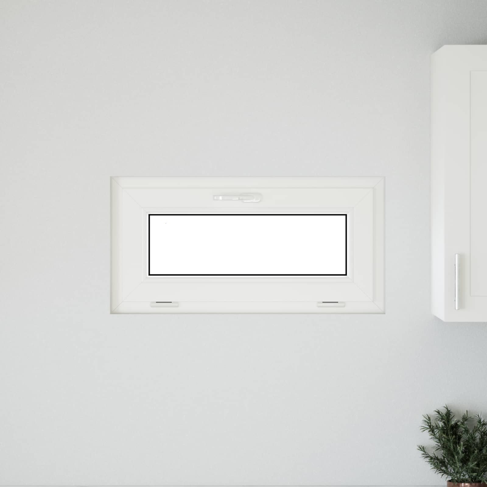 Prozor za podrum RISOR 80 x 40 cm PVC i staklo Bijela