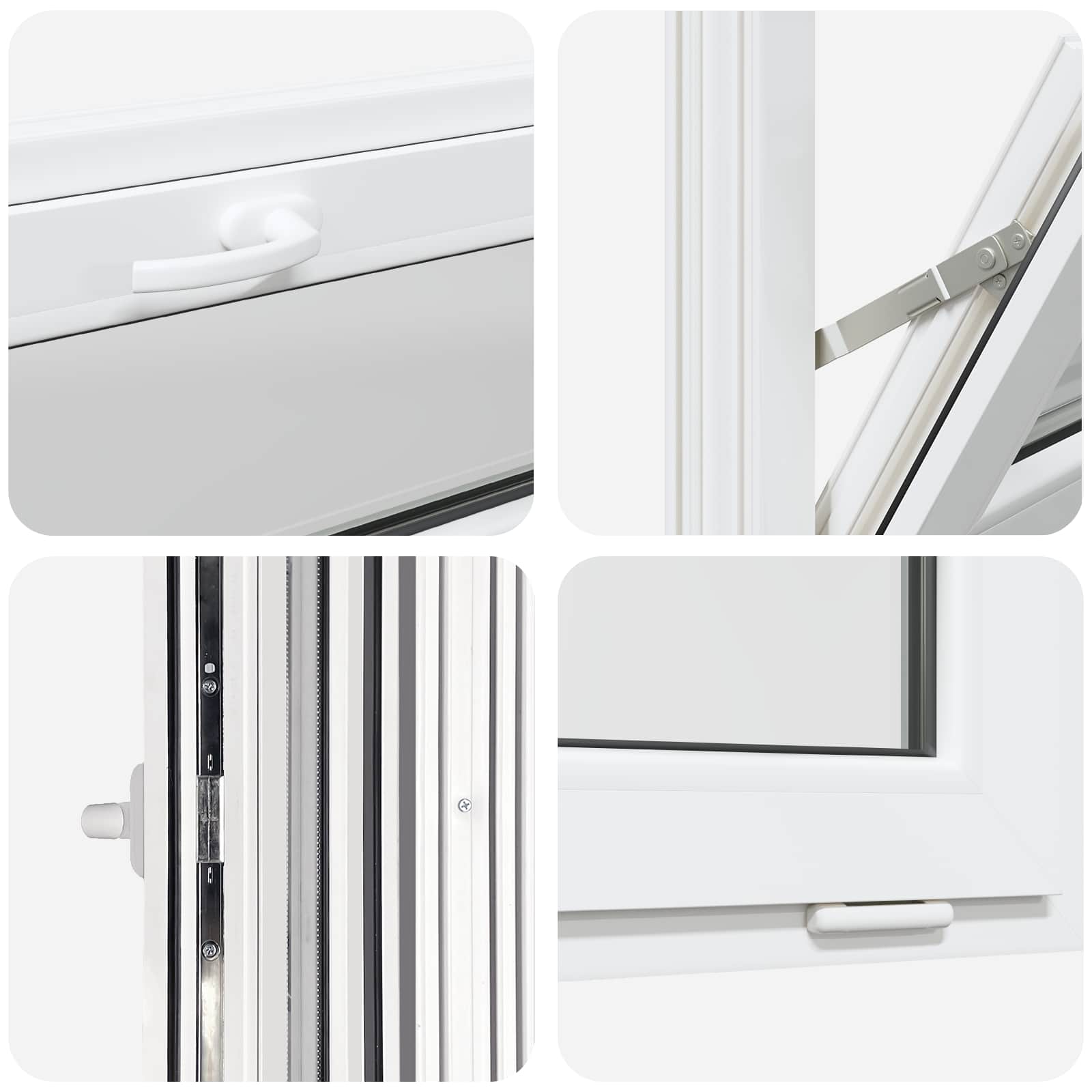 Prozor za podrum RISOR 110 x 40 cm PVC i staklo Bijela