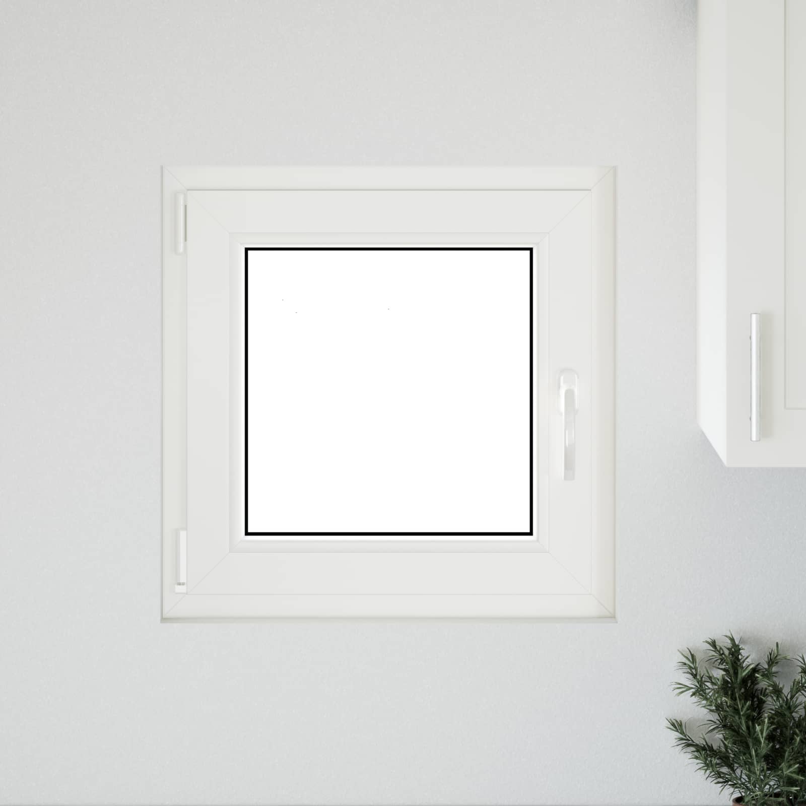 Prozor za podrum RISOR 50 x 50 cm PVC i staklo Bijela