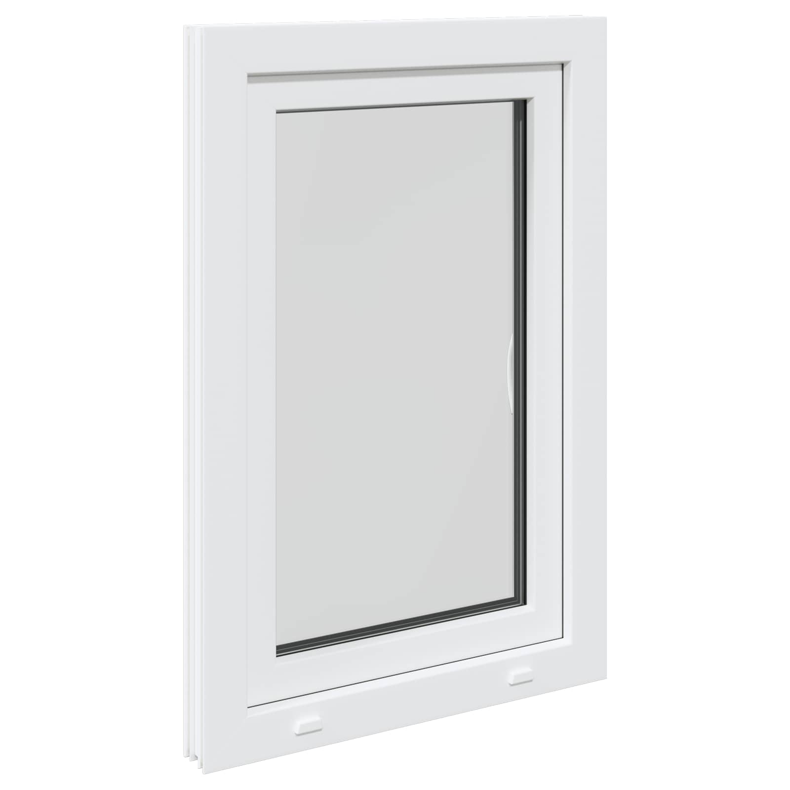 Prozor za podrum RISOR 60 x 80 cm PVC i staklo Bijela