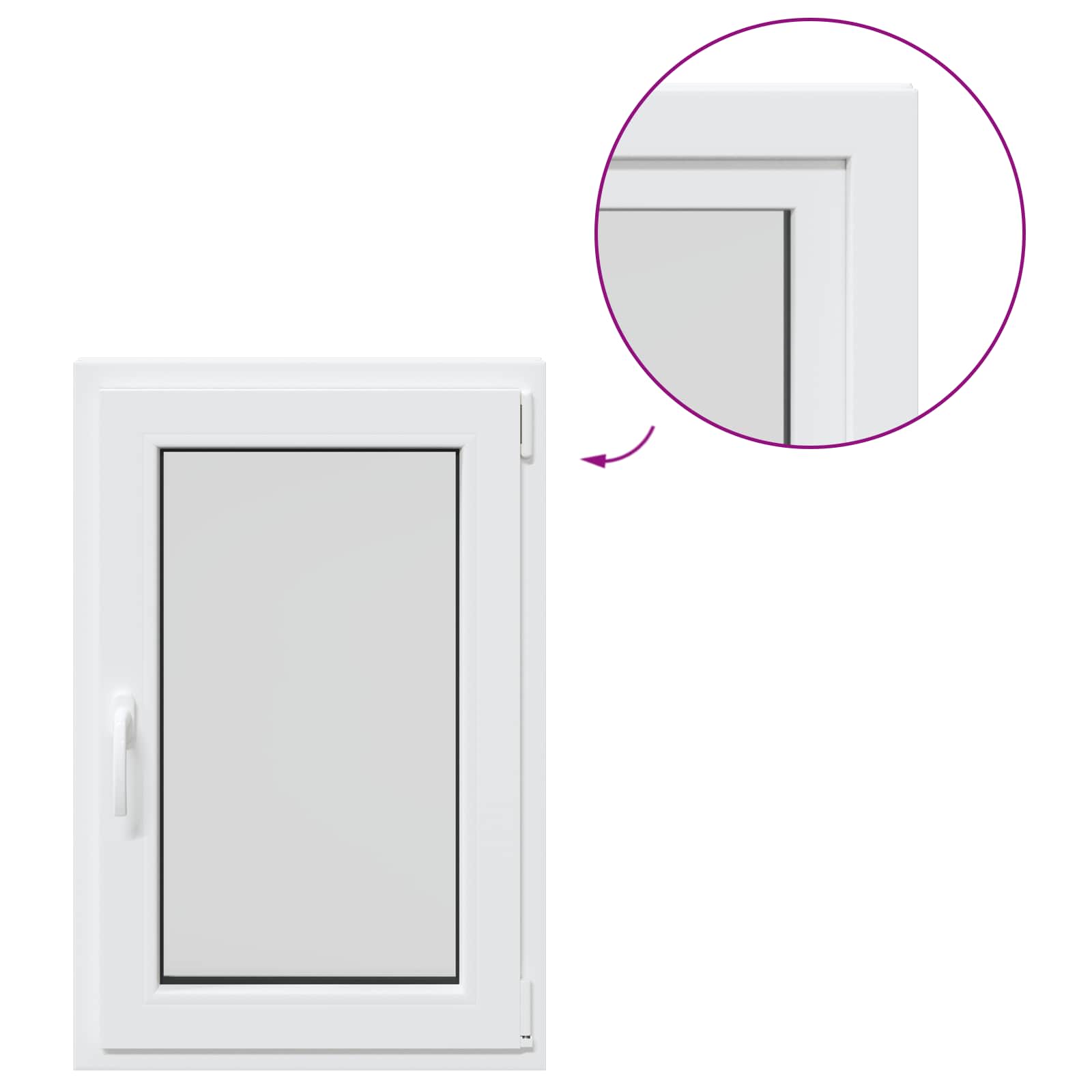 Prozor za podrum RISOR 60 x 100 cm PVC i staklo Bijela