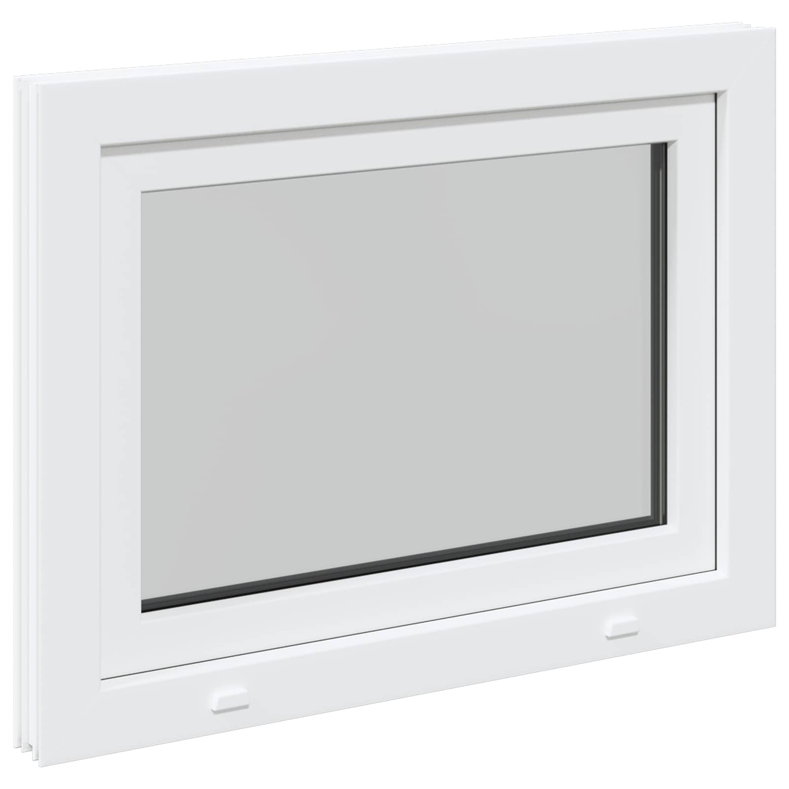 Prozor za podrum RISOR 80 x 60 cm PVC i staklo Bijela