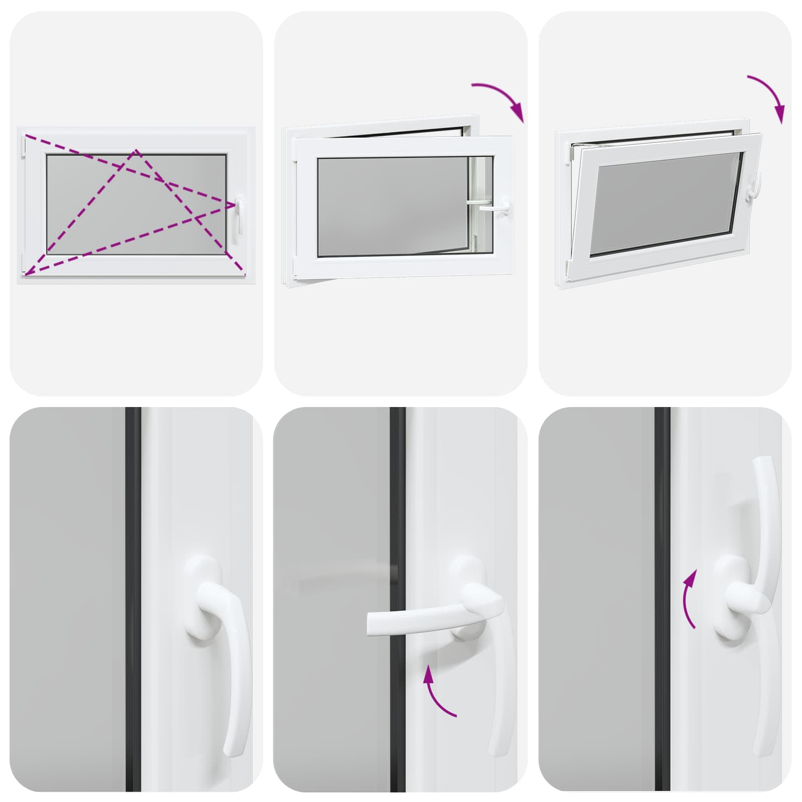 Prozor za podrum RISOR 90 x 50 cm PVC i staklo Bijela