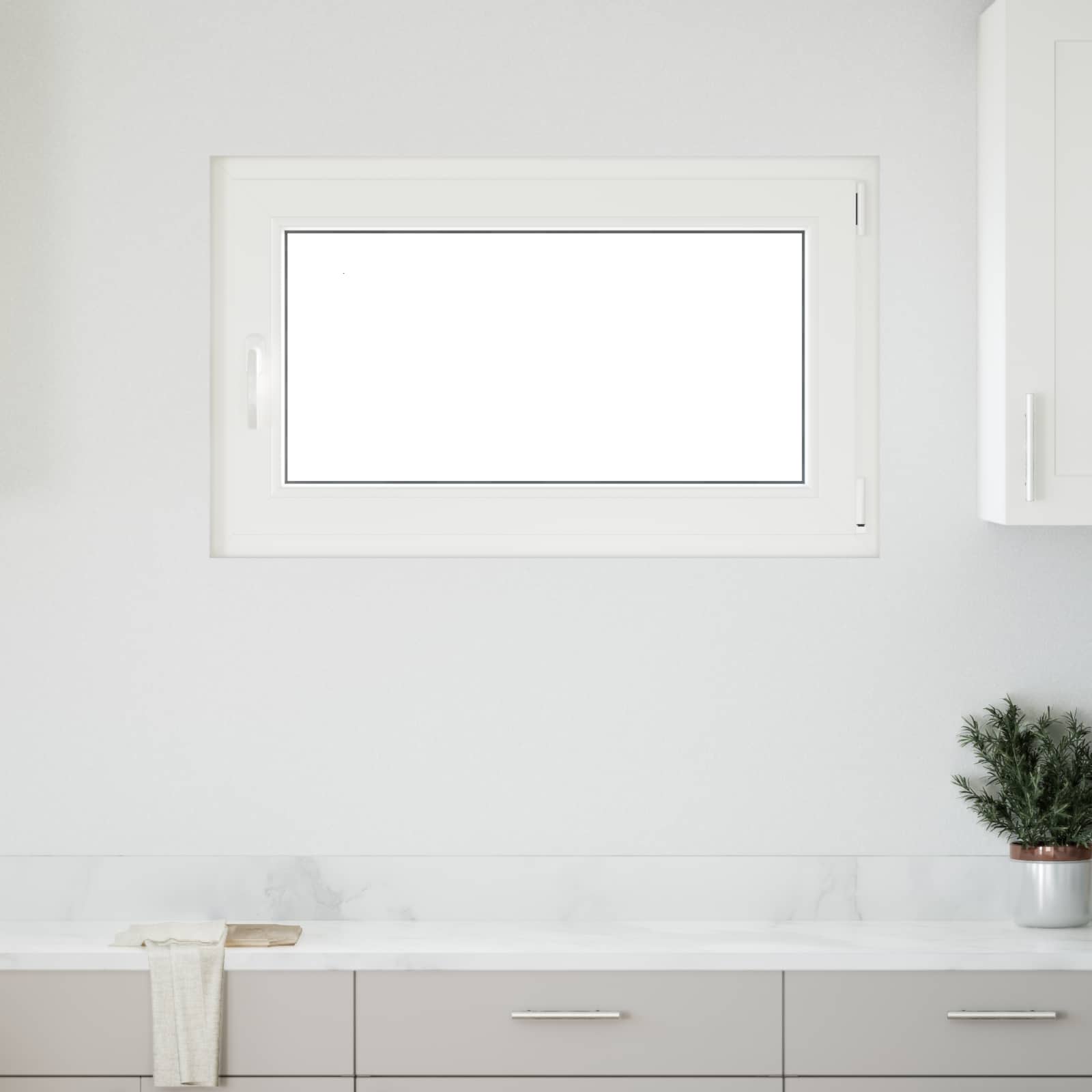Prozor za podrum RISOR 100 x 50 cm PVC i staklo Bijela