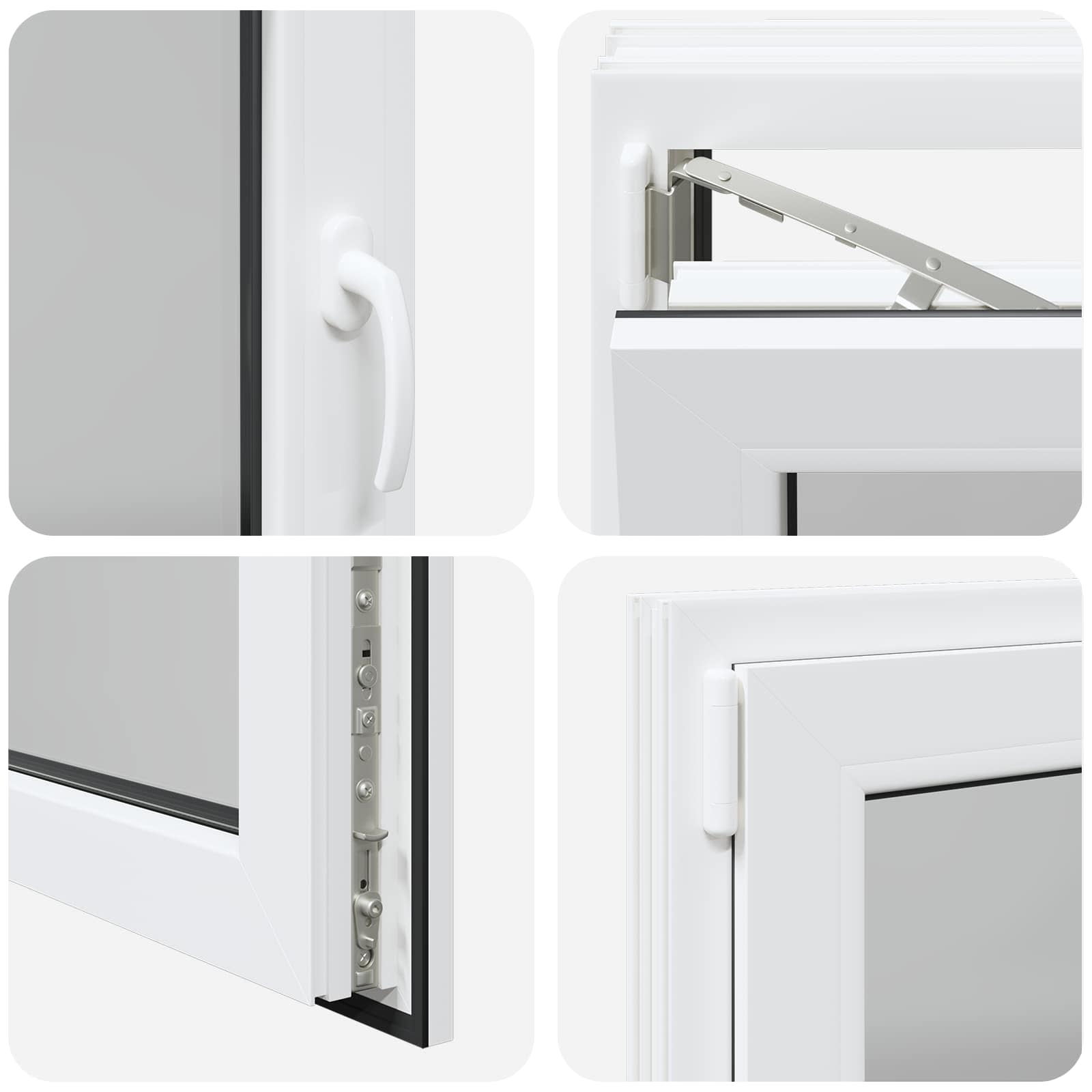 Prozor za podrum RISOR 100 x 70 cm PVC i staklo Bijela