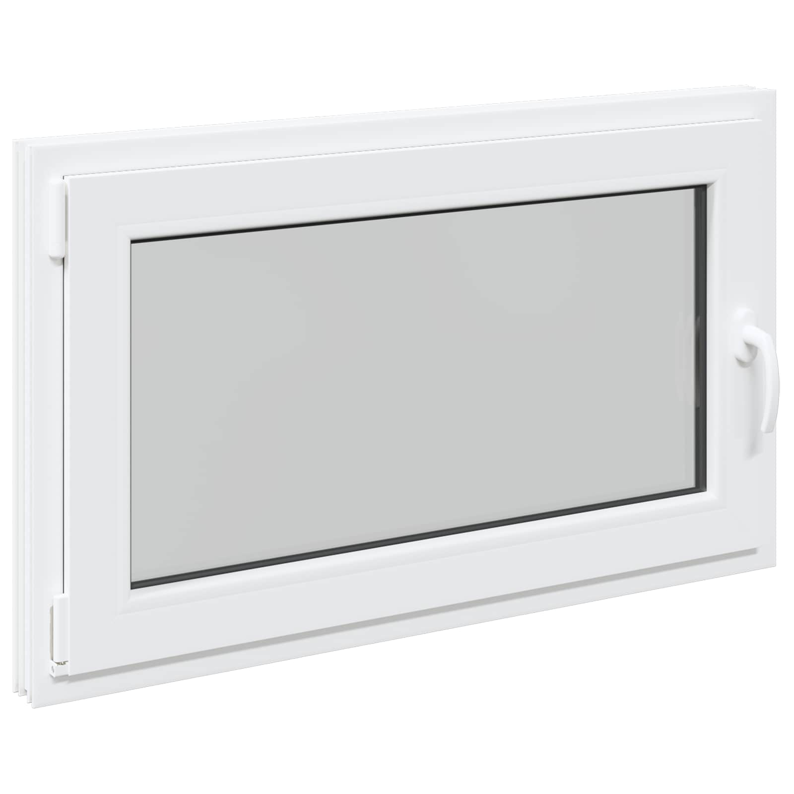 Prozor za podrum RISOR 100 x 70 cm PVC i staklo Bijela