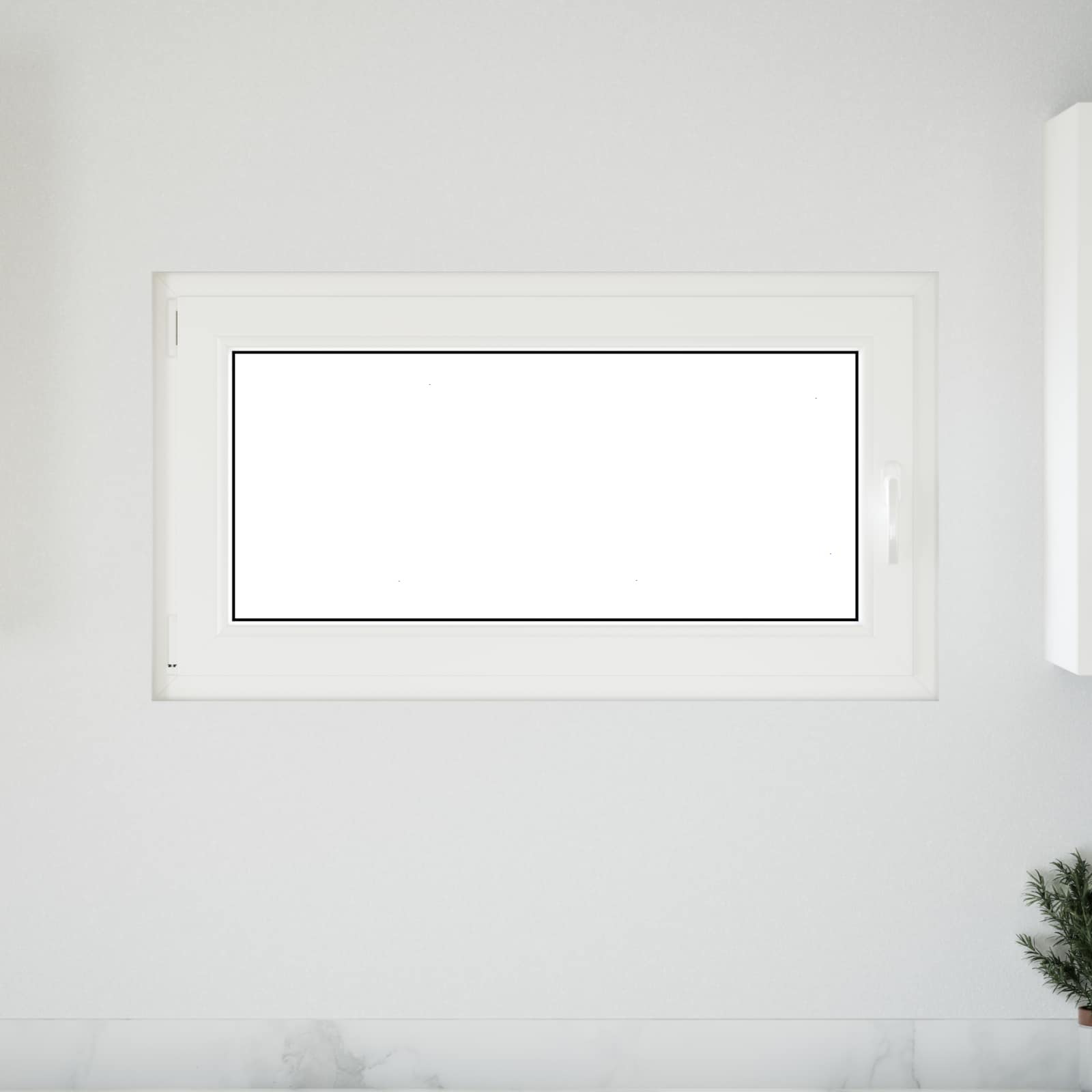 Prozor za podrum RISOR 110 x 50 cm PVC i staklo Bijela