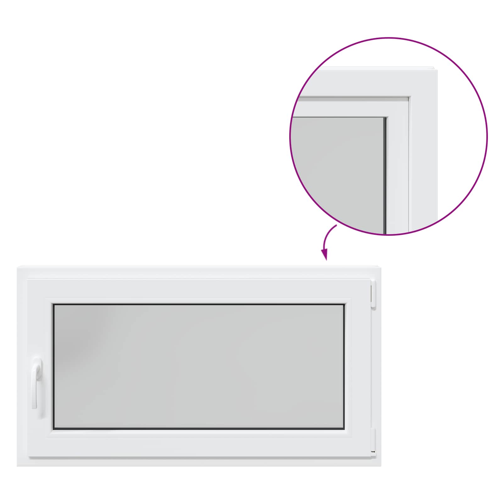 Prozor za podrum RISOR 110 x 60 cm PVC i staklo Bijela