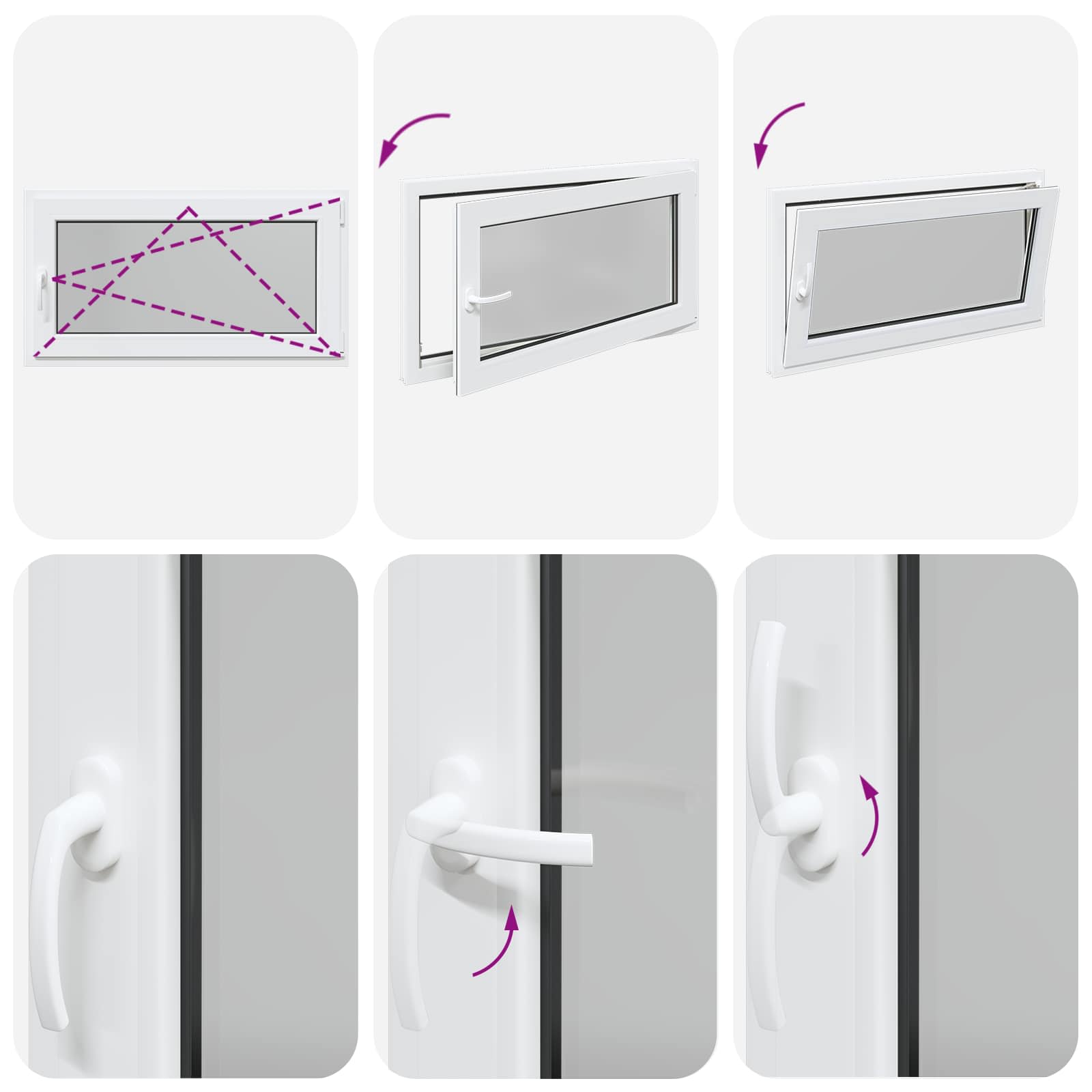 Prozor za podrum RISOR 110 x 70 cm PVC i staklo Bijela