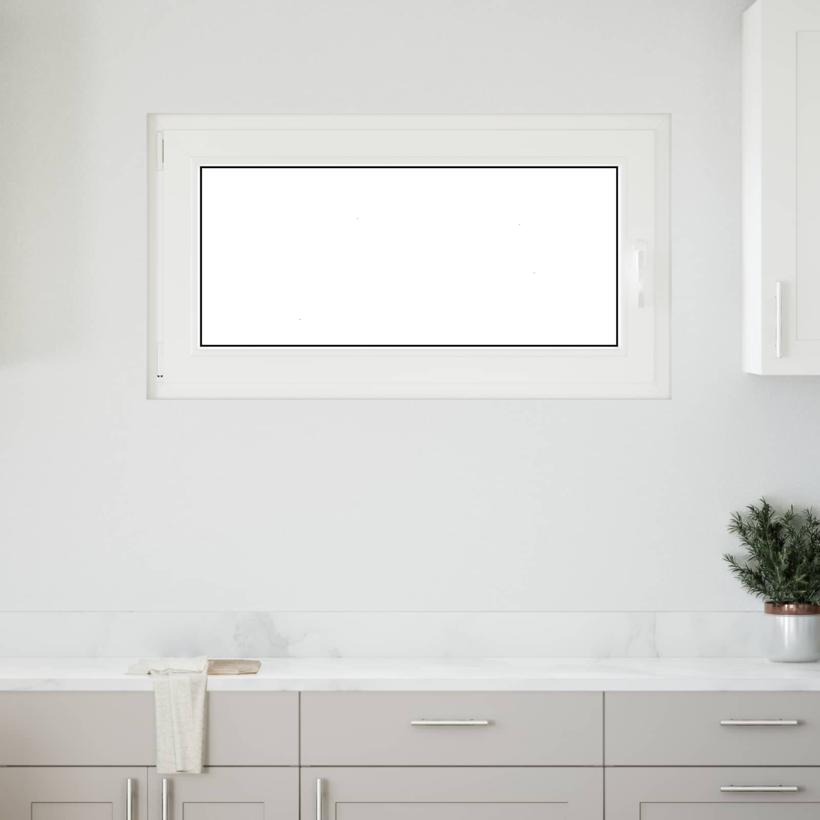 Prozor za podrum RISOR 110 x 70 cm PVC i staklo Bijela