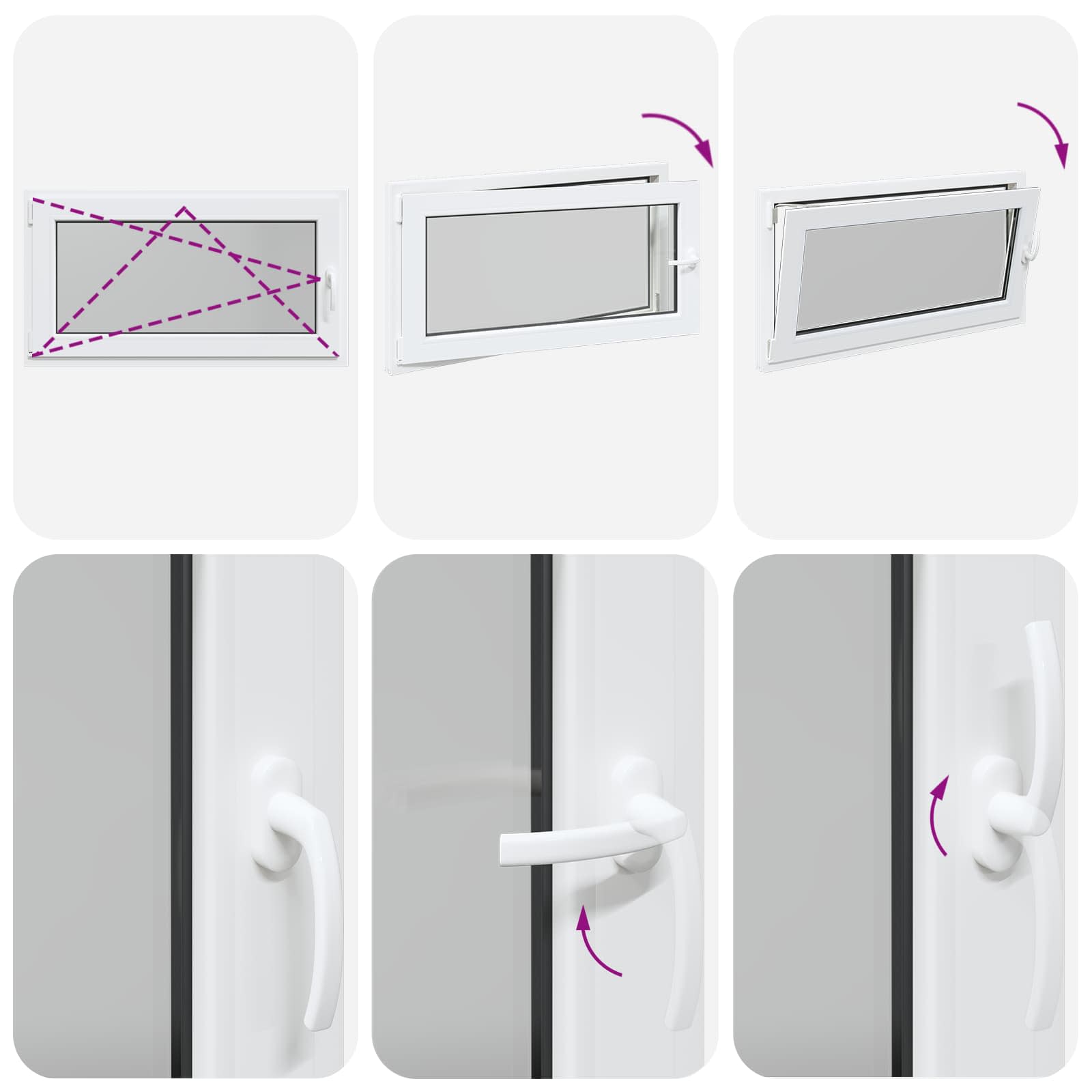 Prozor za podrum RISOR 110 x 70 cm PVC i staklo Bijela