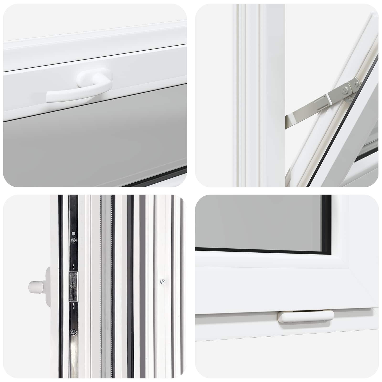 Prozor za podrum RISOR 90 x 40 cm PVC i staklo Bijela