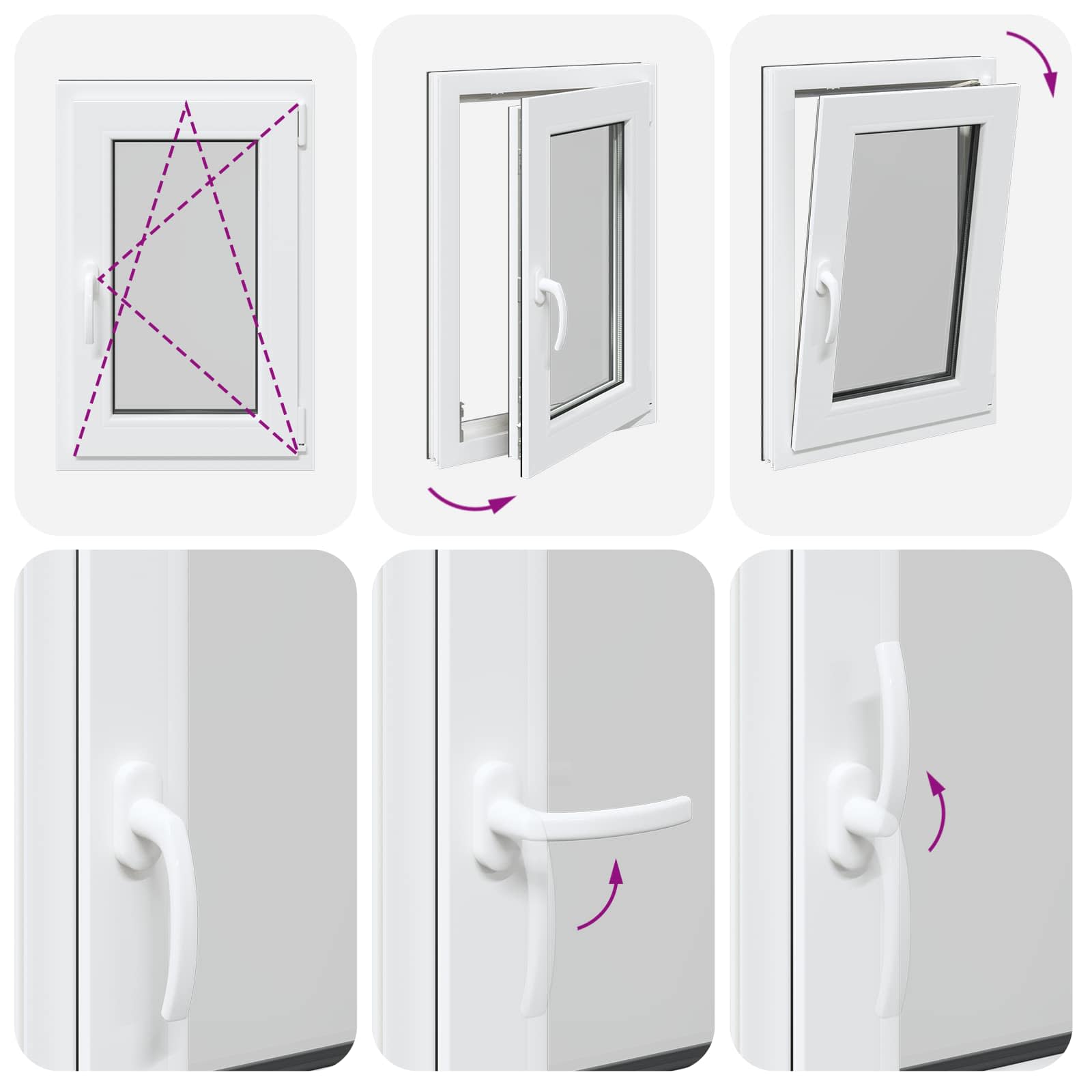 Prozor za podrum RISOR 50 x 75 cm PVC i staklo Antracit