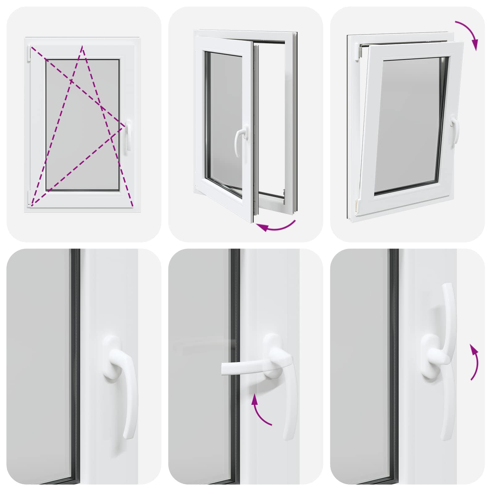 Prozor za podrum RISOR 60 x 100 cm PVC i staklo Antracit