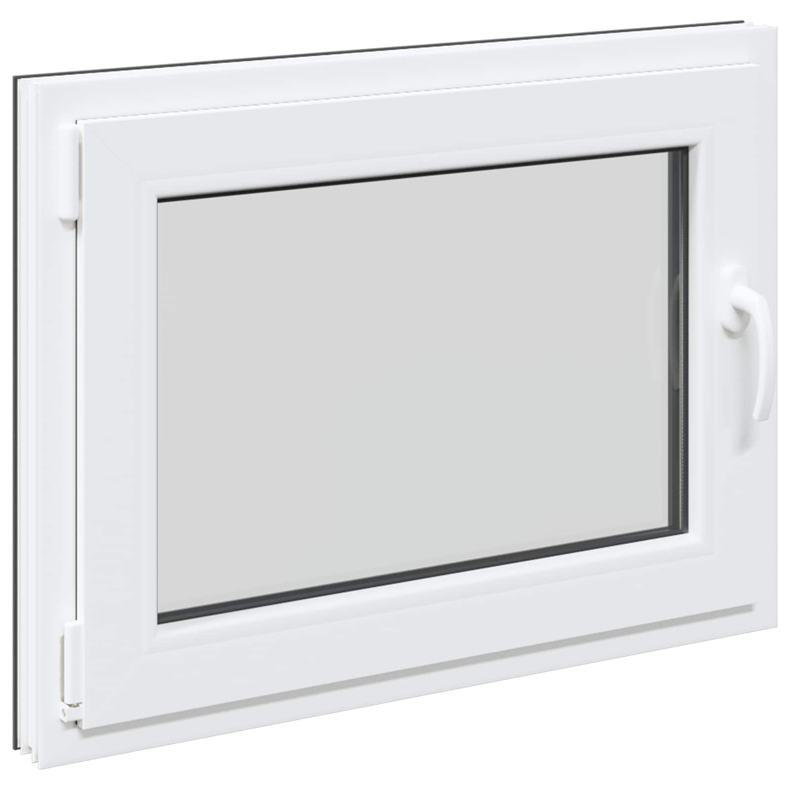 Prozor za podrum RISOR 80 x 70 cm PVC i staklo Antracit