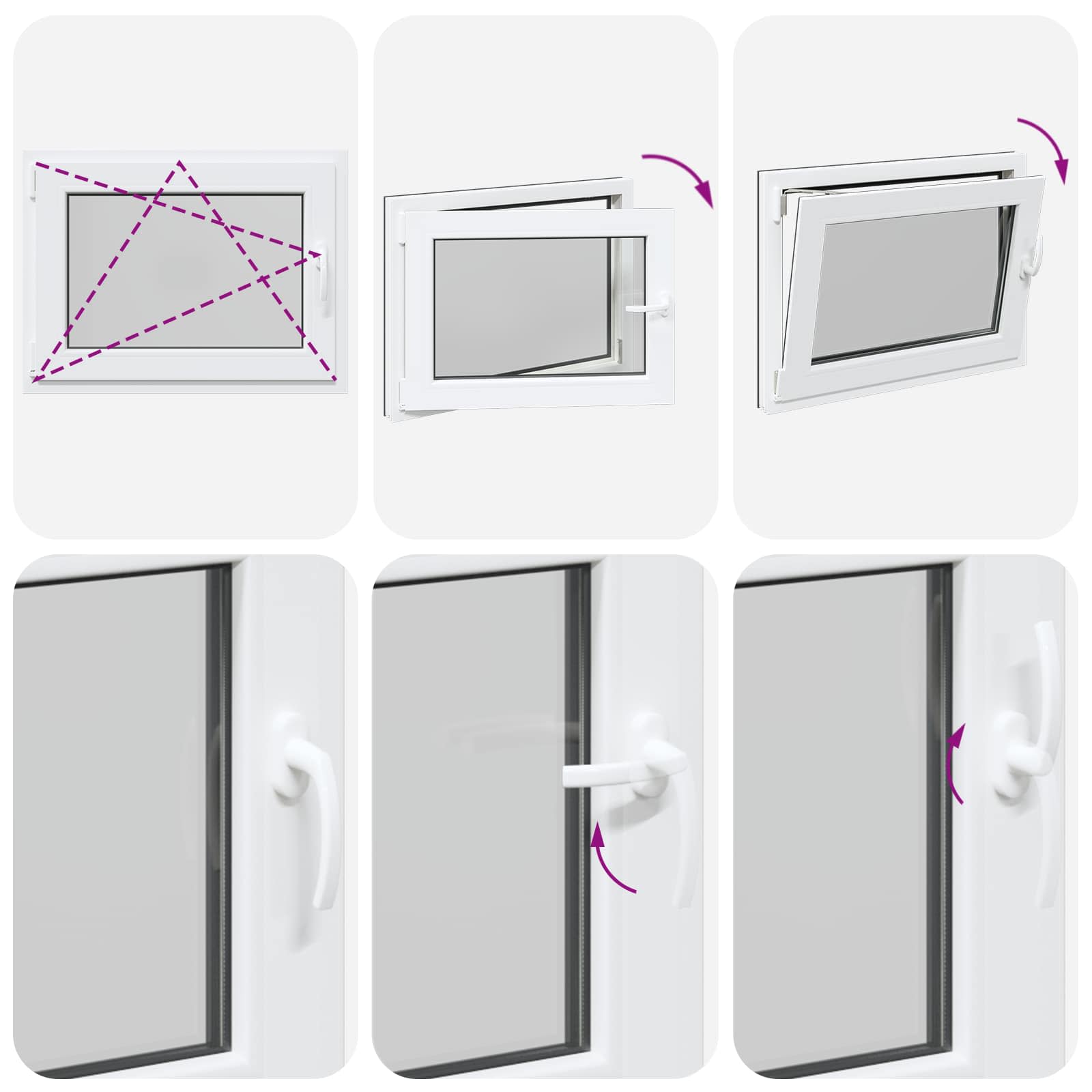 Prozor za podrum RISOR 80 x 70 cm PVC i staklo Antracit