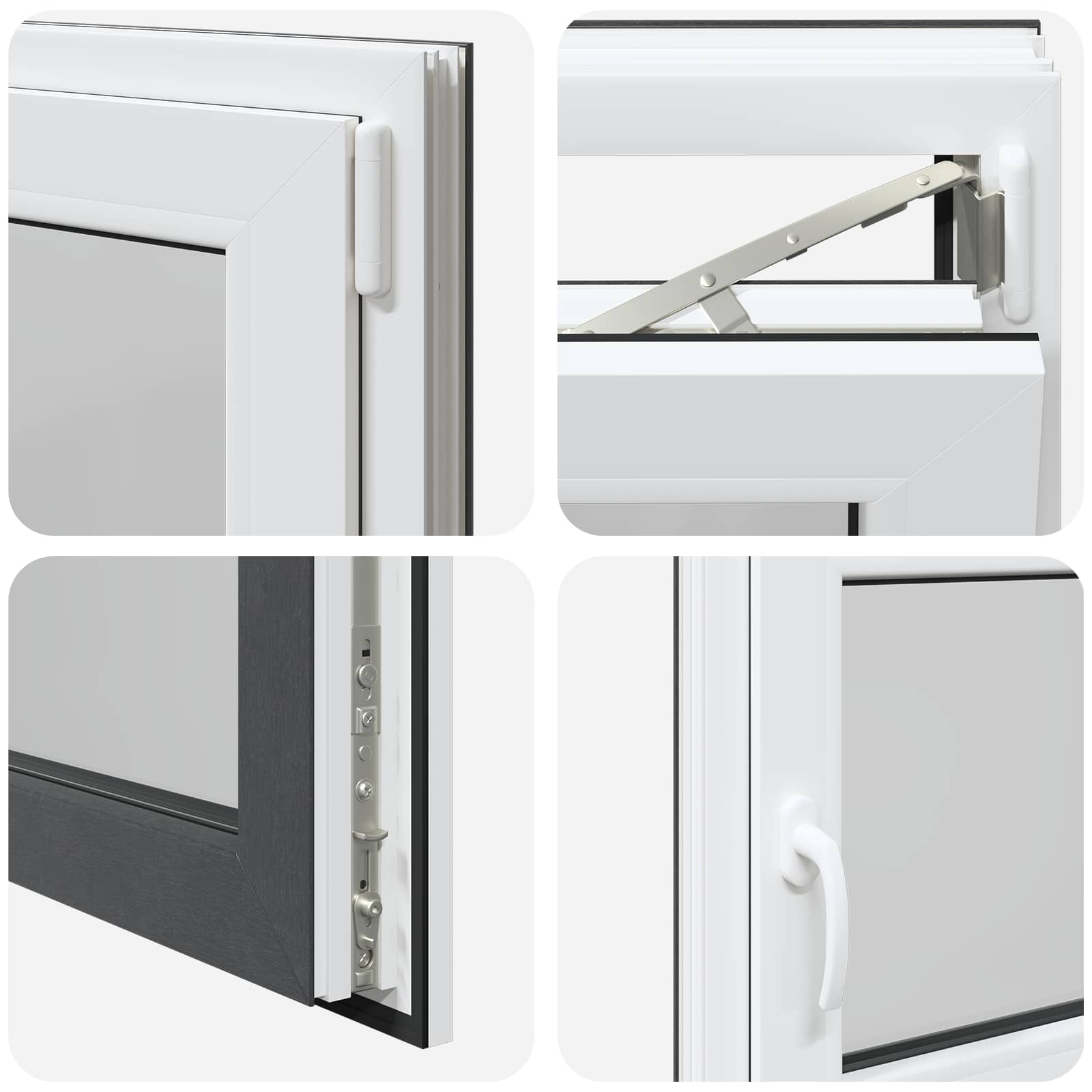 Prozor za podrum RISOR 90 x 50 cm PVC i staklo Antracit