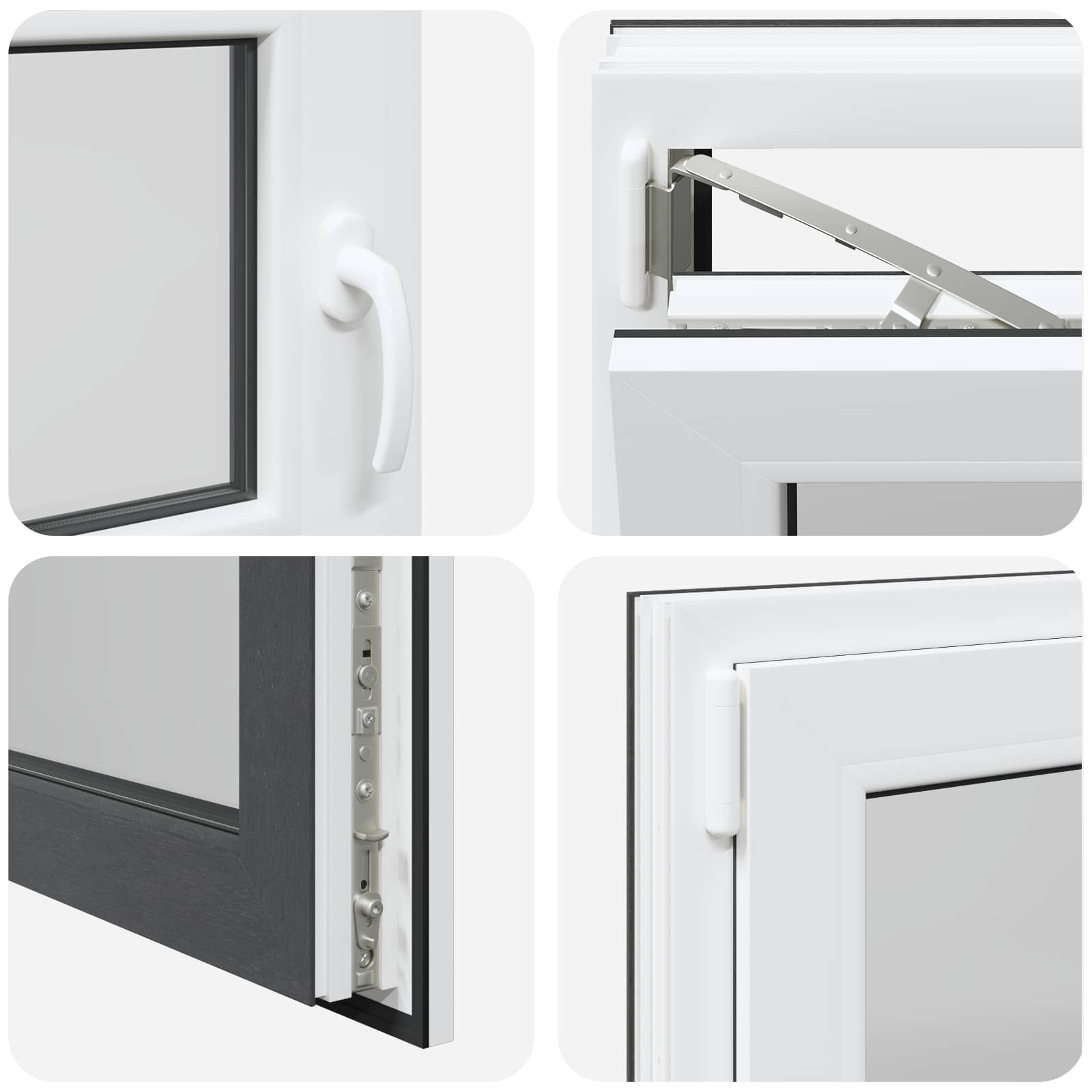 Prozor za podrum RISOR 100 x 50 cm PVC i staklo Antracit