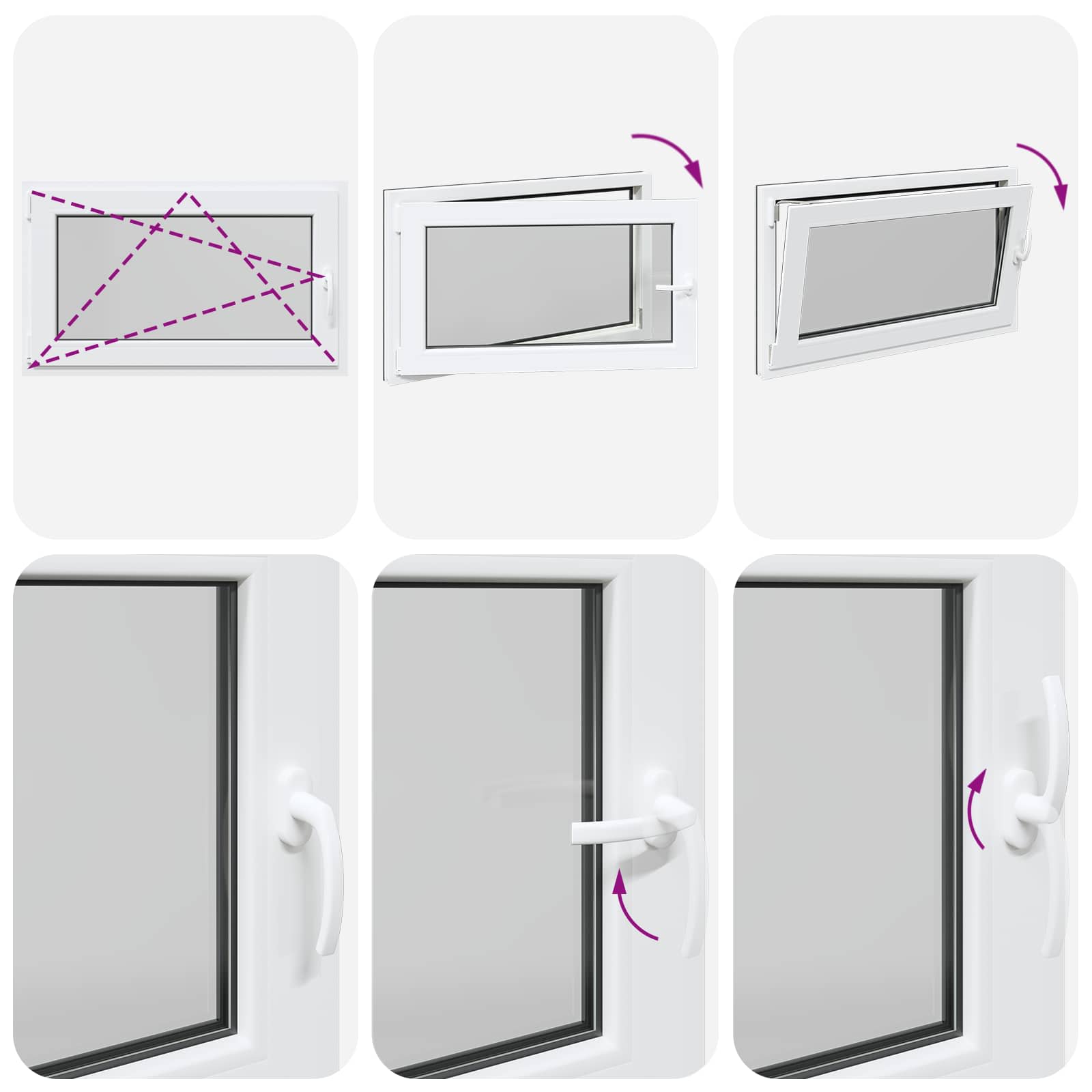 Prozor za podrum RISOR 100 x 60 cm PVC i staklo Antracit