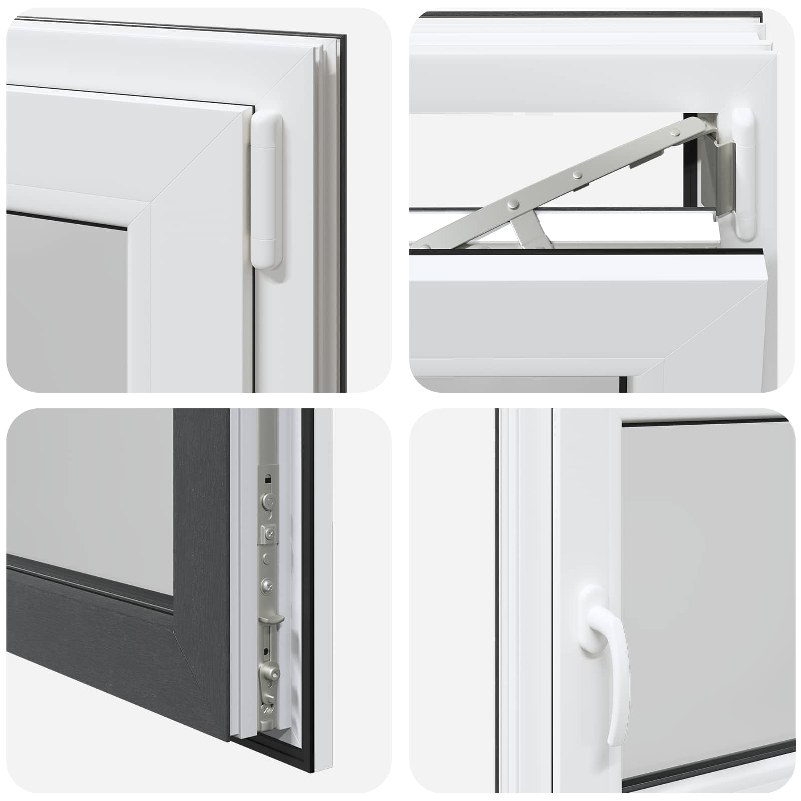 Prozor za podrum RISOR 110 x 50 cm PVC i staklo Antracit