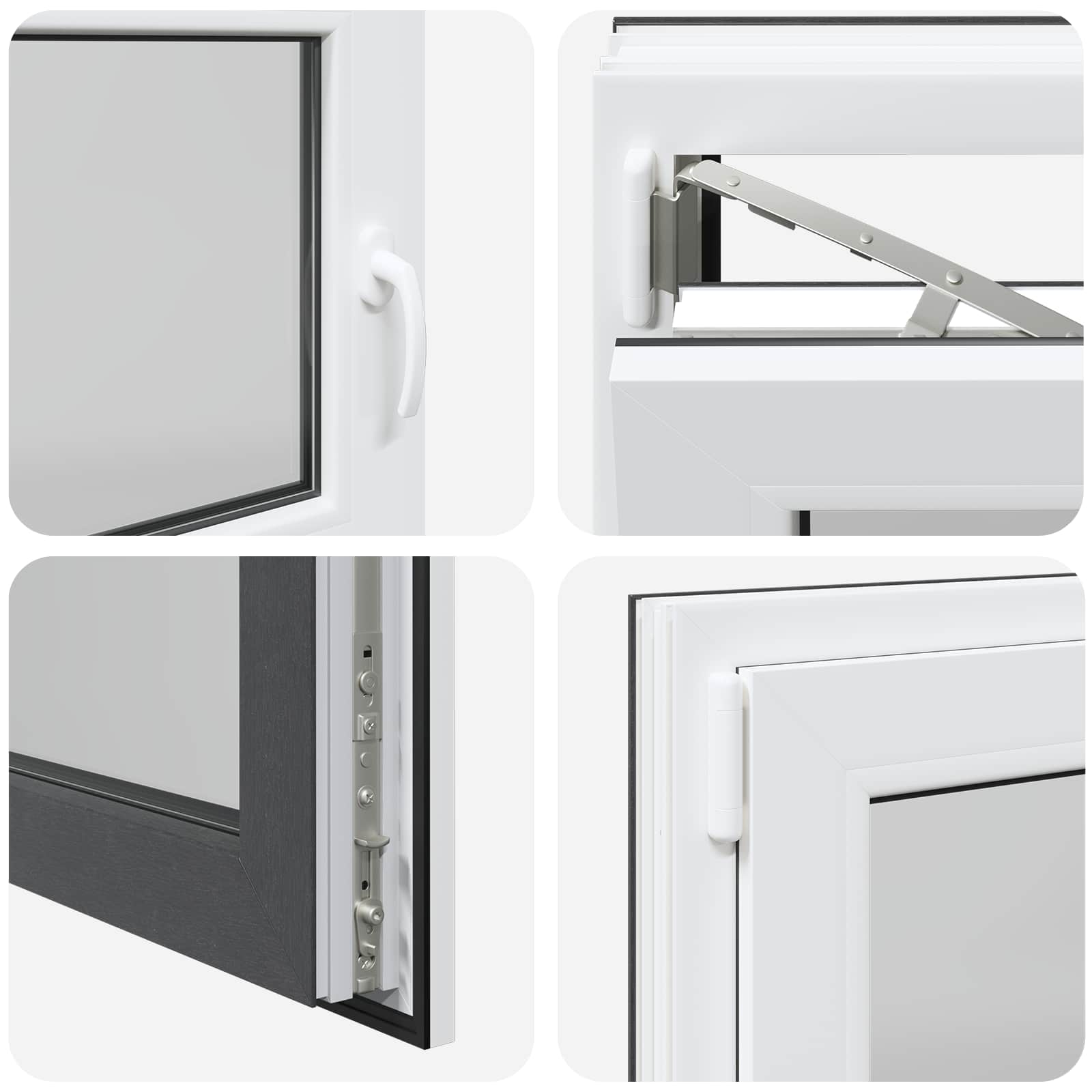 Prozor za podrum RISOR 110 x 60 cm PVC i staklo Antracit