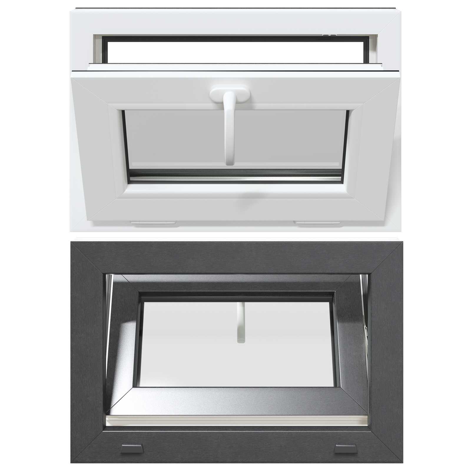 Prozor za podrum RISOR 60 x 40 cm PVC i staklo Antracit