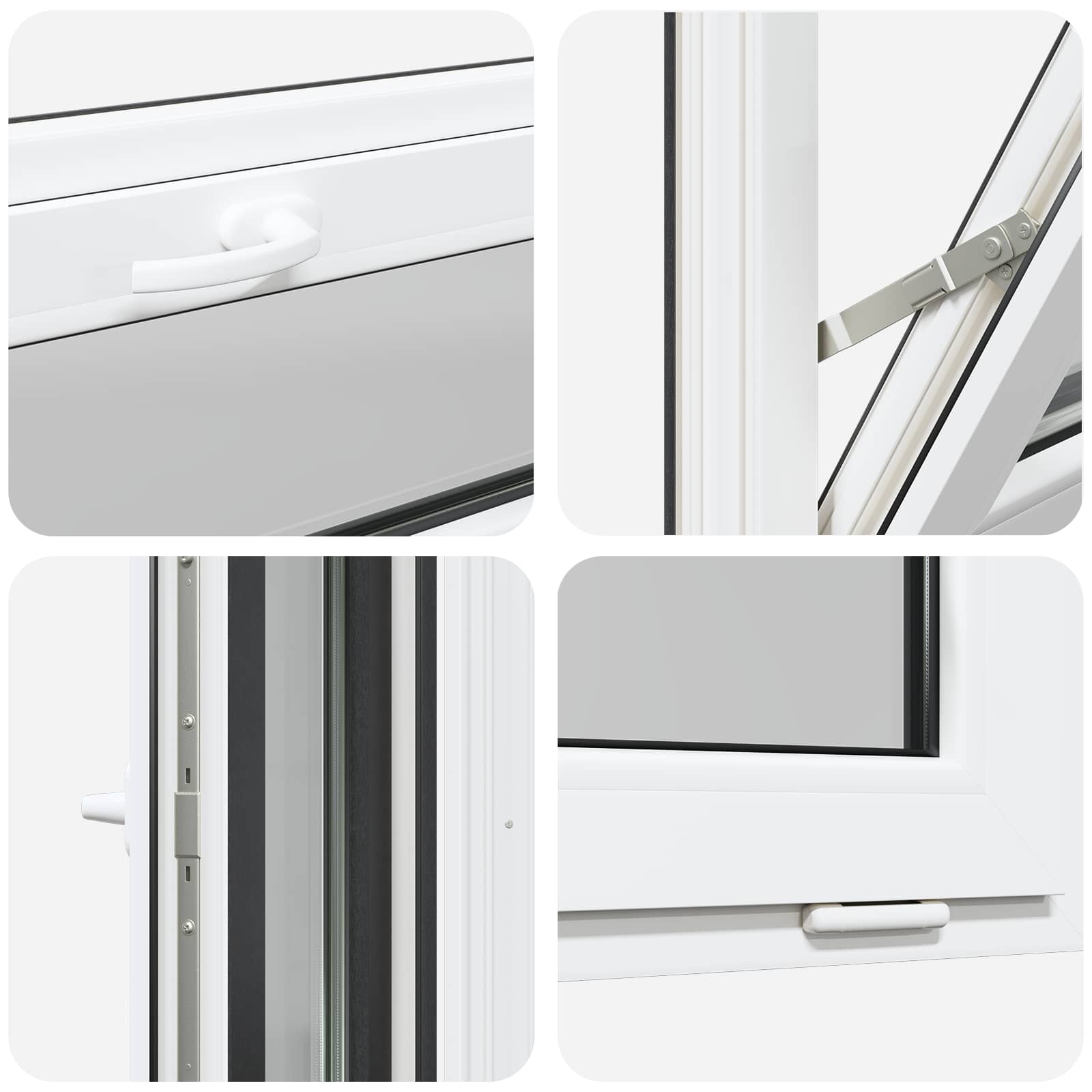 Prozor za podrum RISOR 110 x 40 cm PVC i staklo Antracit