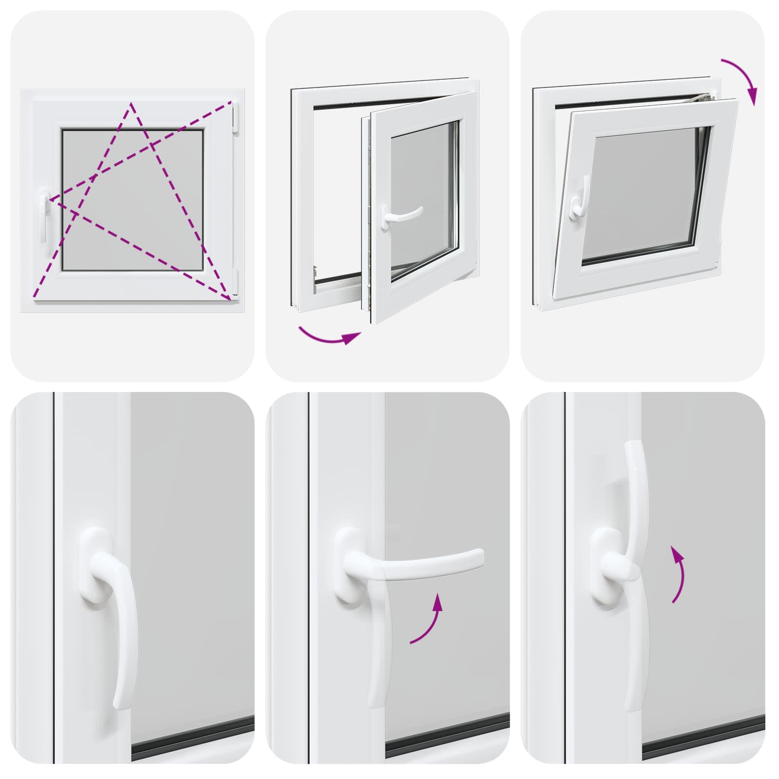 Prozor za podrum RISOR 60 x 60 cm PVC i staklo Antracit