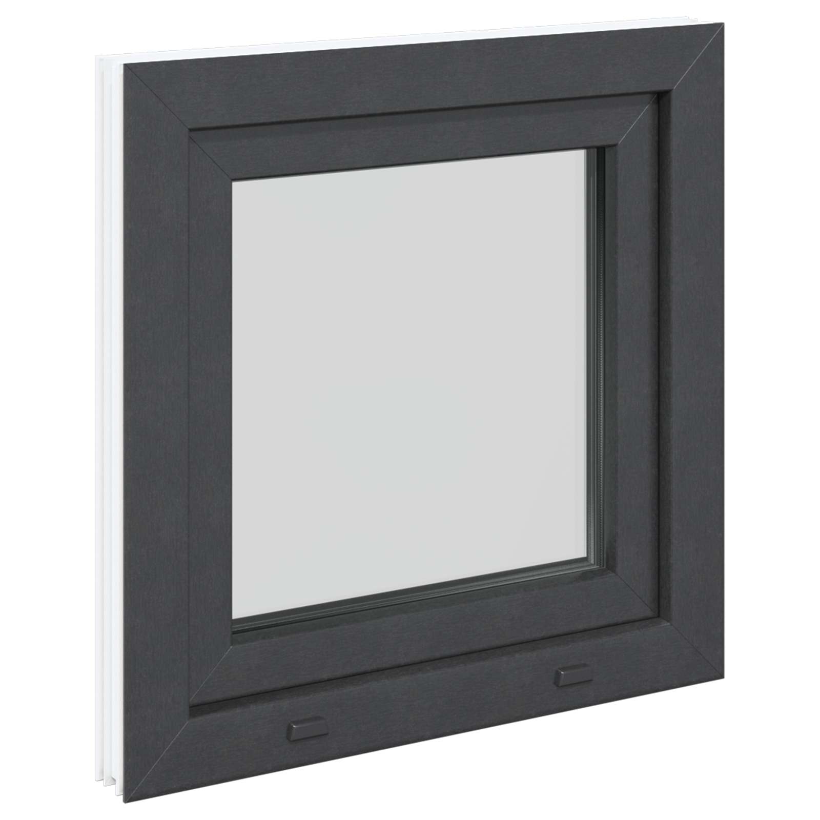 Prozor za podrum RISOR 60 x 60 cm PVC i staklo Antracit