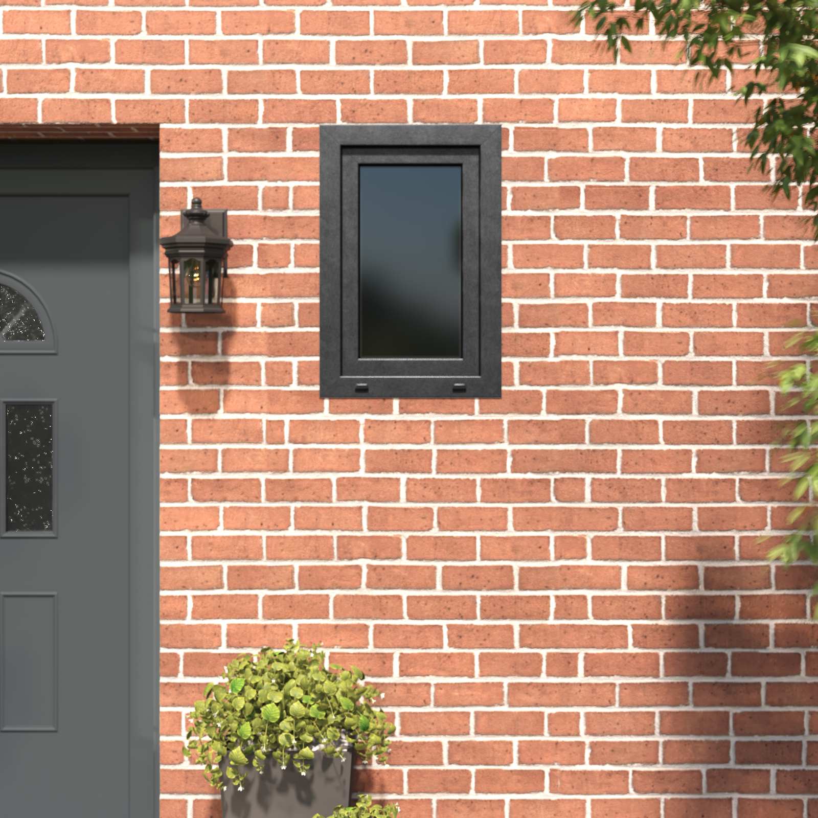 Prozor za podrum RISOR 60 x 100 cm PVC i staklo Antracit