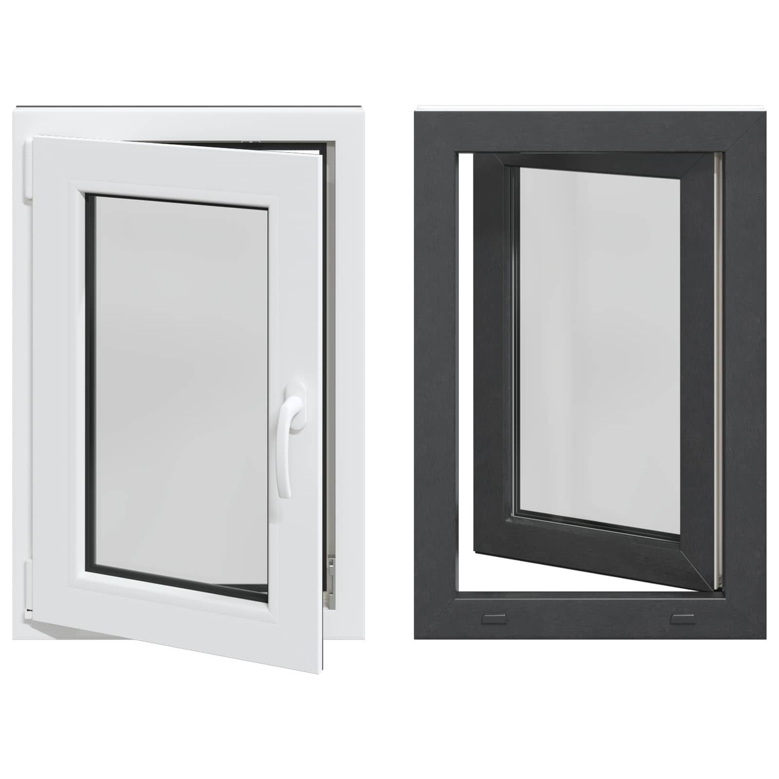 Prozor za podrum RISOR 60 x 100 cm PVC i staklo Antracit