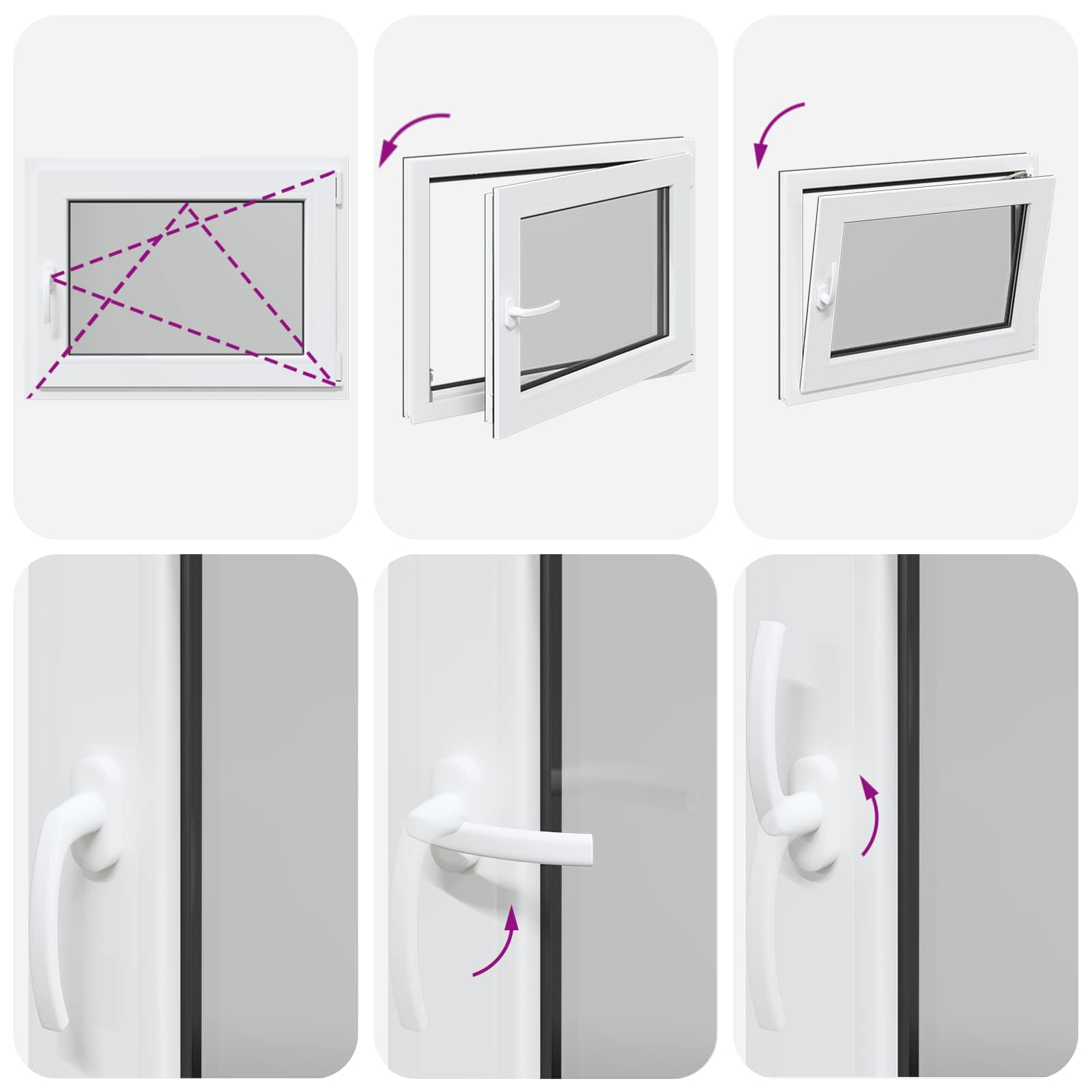 Prozor za podrum RISOR 60 x 100 cm PVC i staklo Antracit